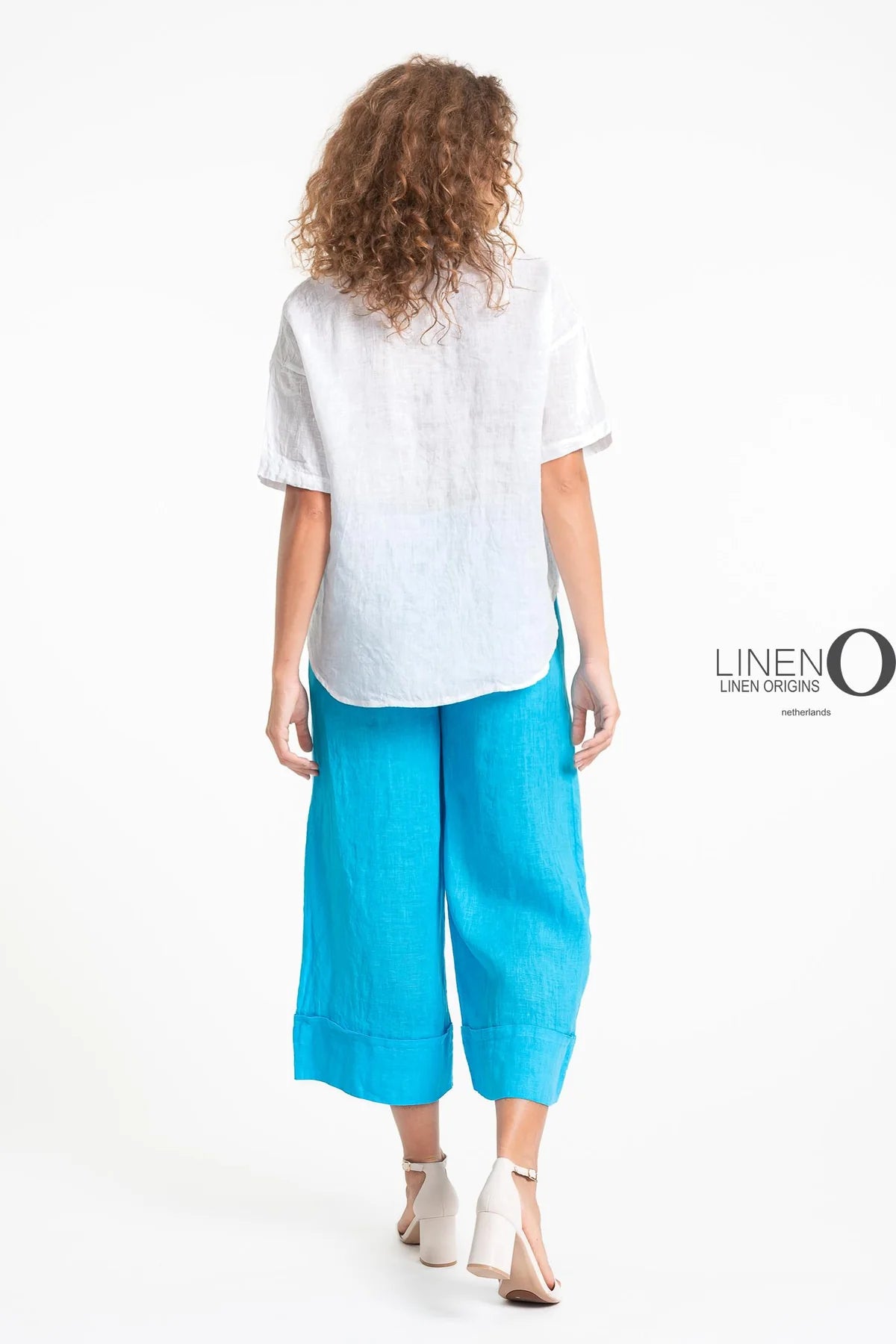 French Linen Shirt TP1575-11 Bianco - LINEN O