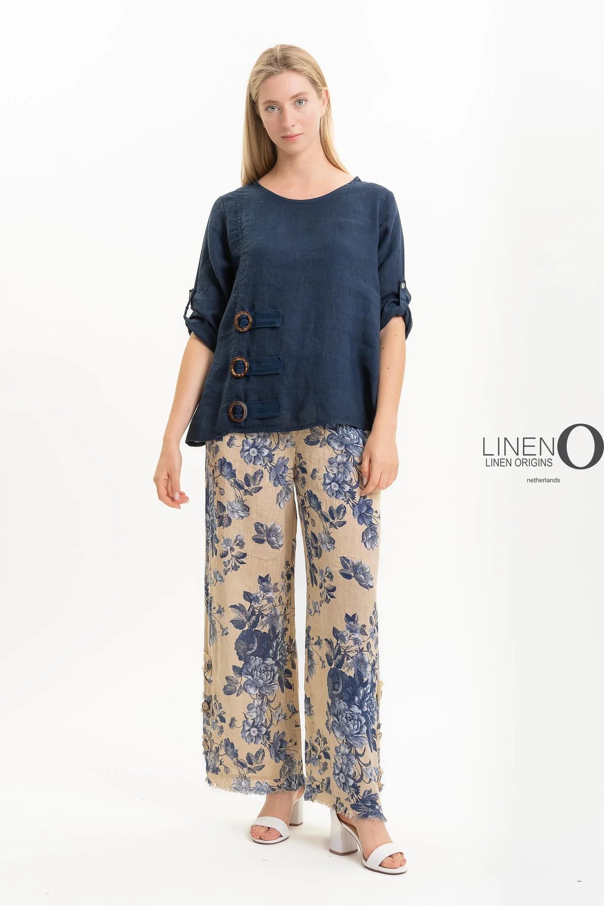 French Linen Blouse TP1519-75 Notte - LINEN O