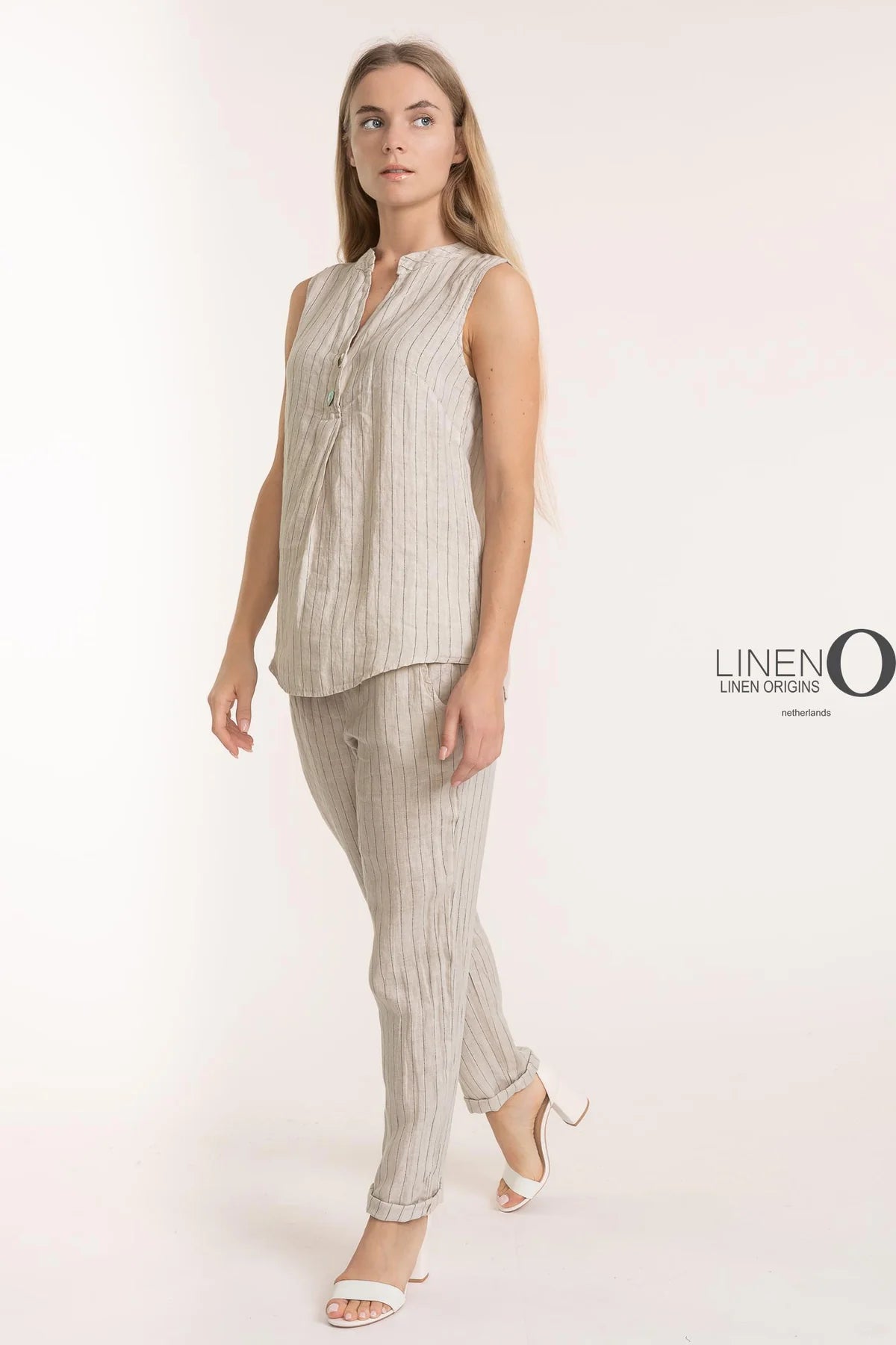 French Linen Top TP1495-9 Beige - LINEN O