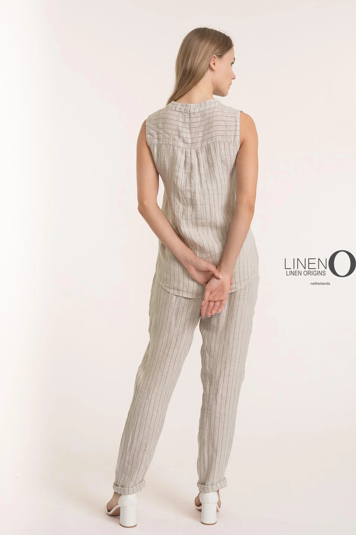 French Linen Top TP1495-9 Beige - LINEN O