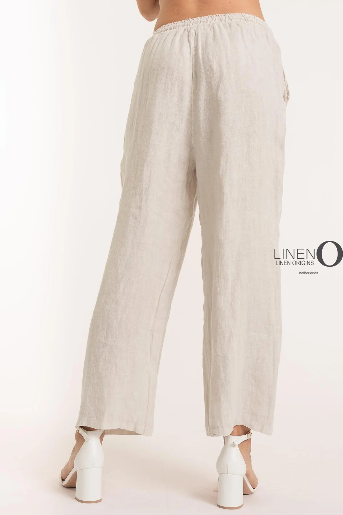 French Linen Pant PT837-9 Beige - LINEN O