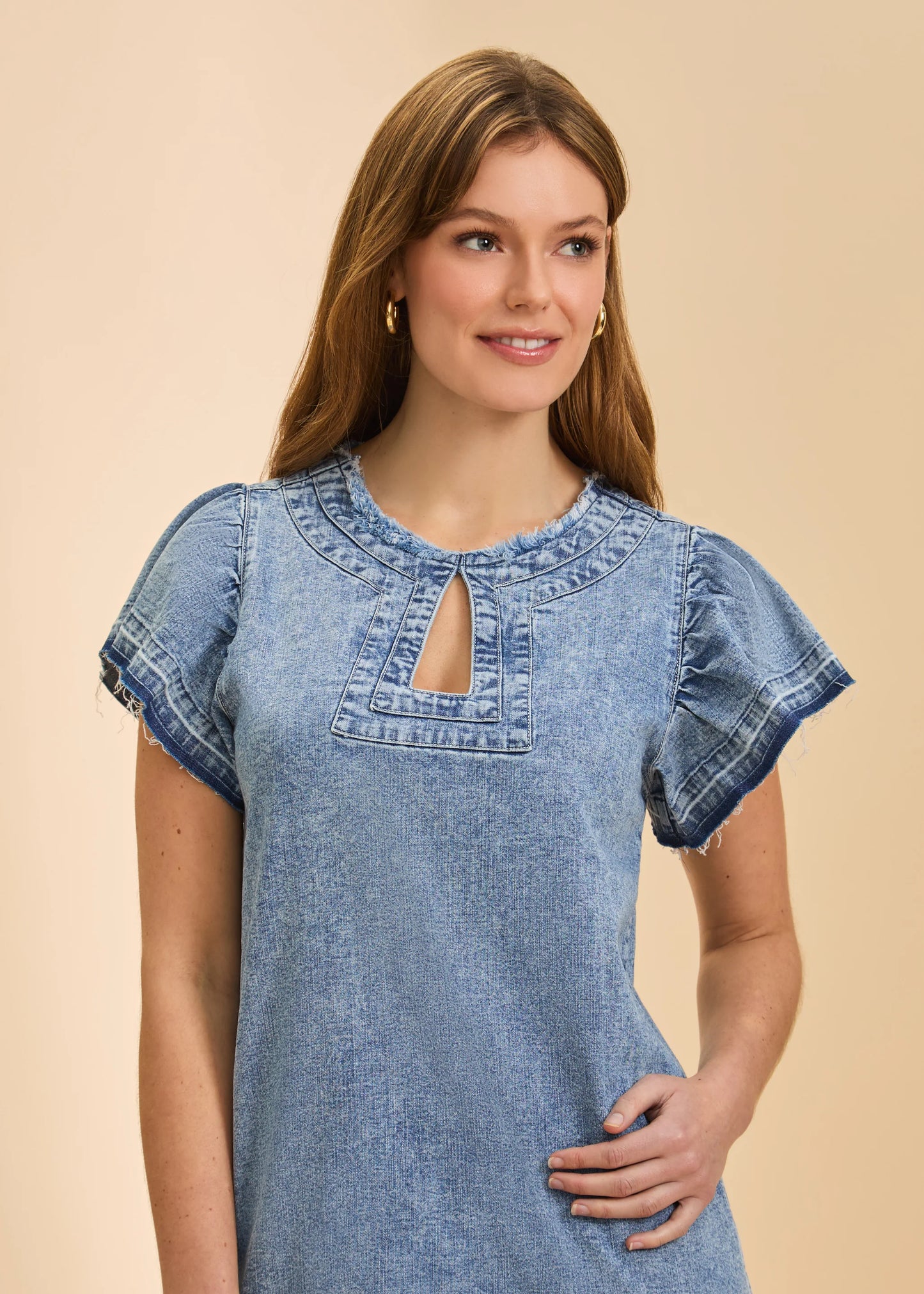 Chambray Shift Dress, Snow Wash 7687992-SNW - French Dressing Jeans