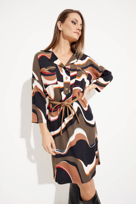 Abstract Print Shirt Dress Style 233224 Joseph Ribkoff