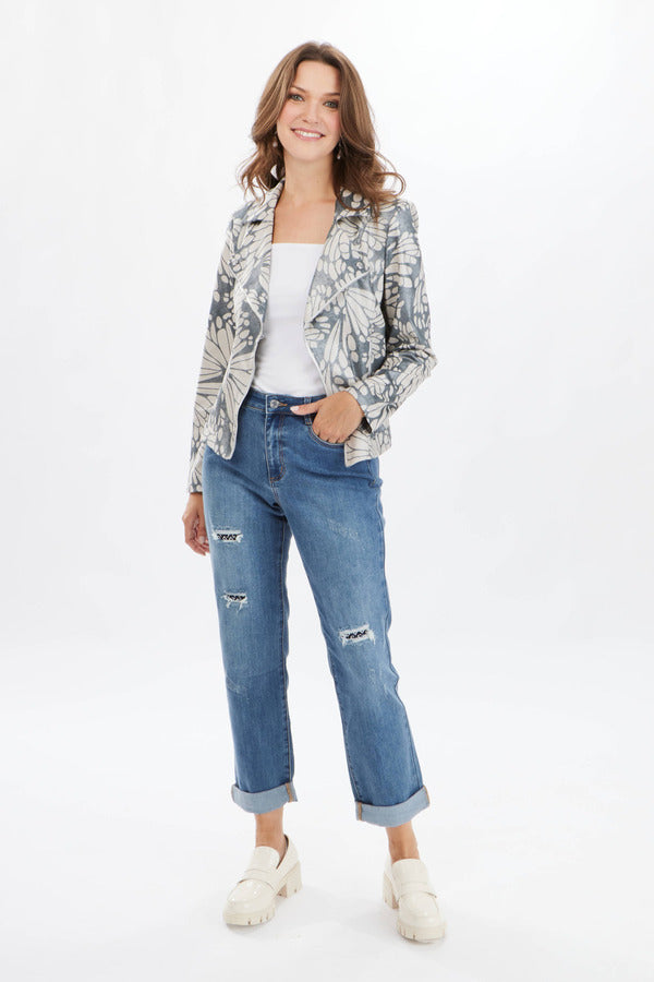 Printed Moto Jacket Style 231911 - Joseph Ribkoff