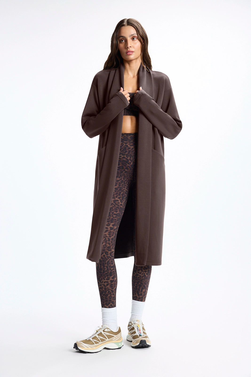 MPG Dreamweave Long Cardigan - Java, front view