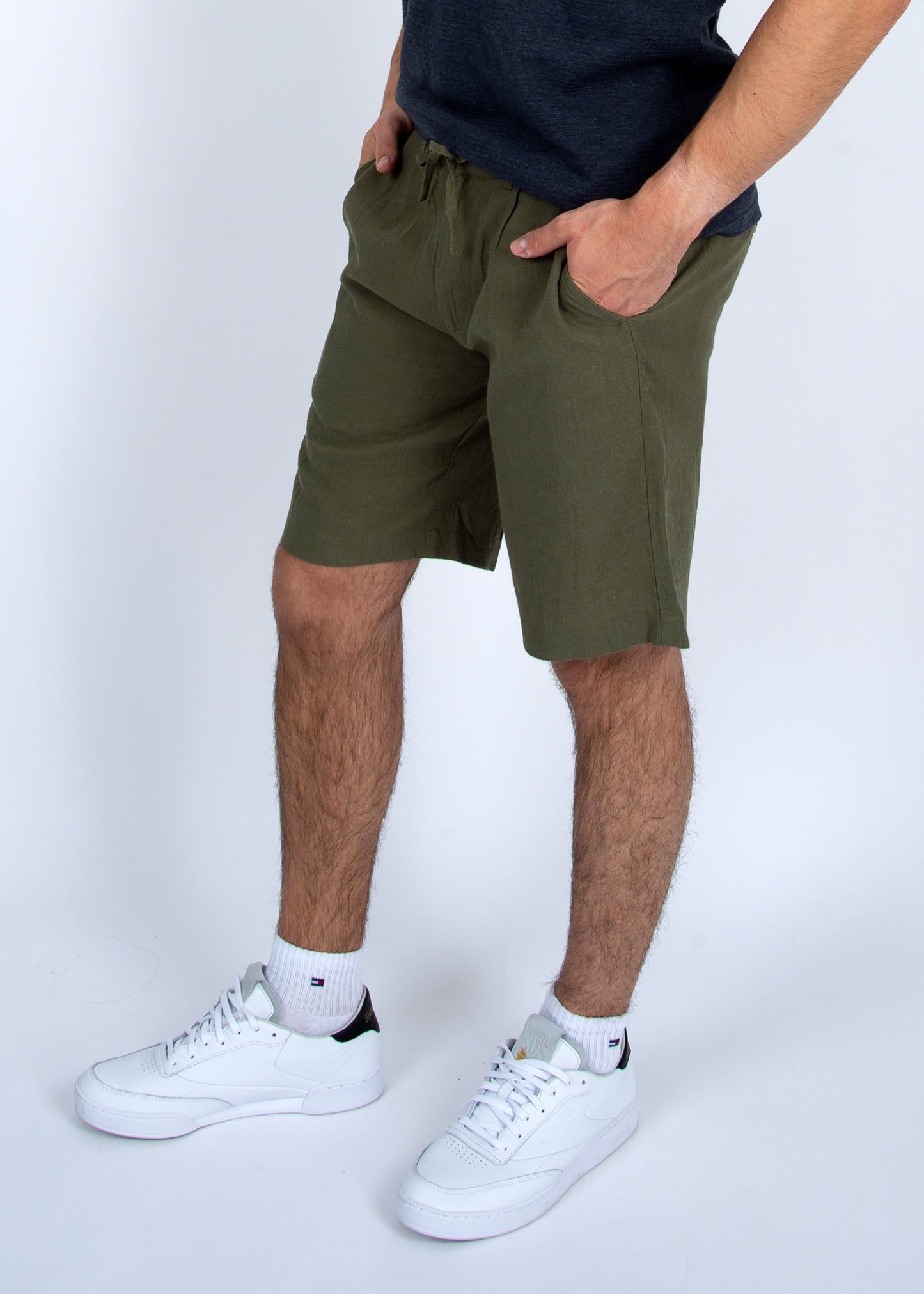 Linen Blend Shorts Vine 41MW507S - HEDGE