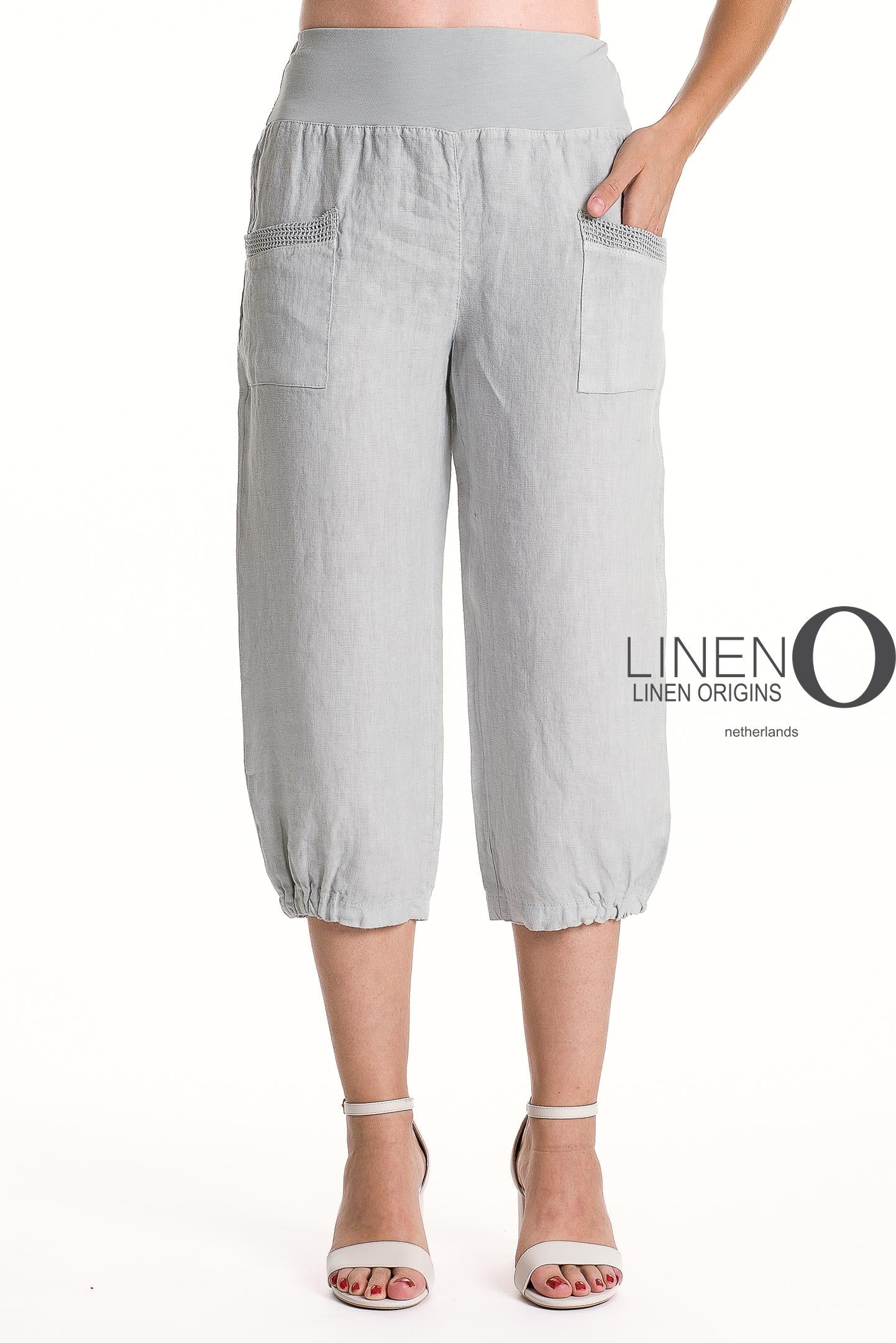 French Linen Capri PT878-152 Grigio Chiaro - LINEN O