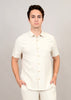 Linen Blend Short Sleeve Button Shirt 56MW104S - HEDGE