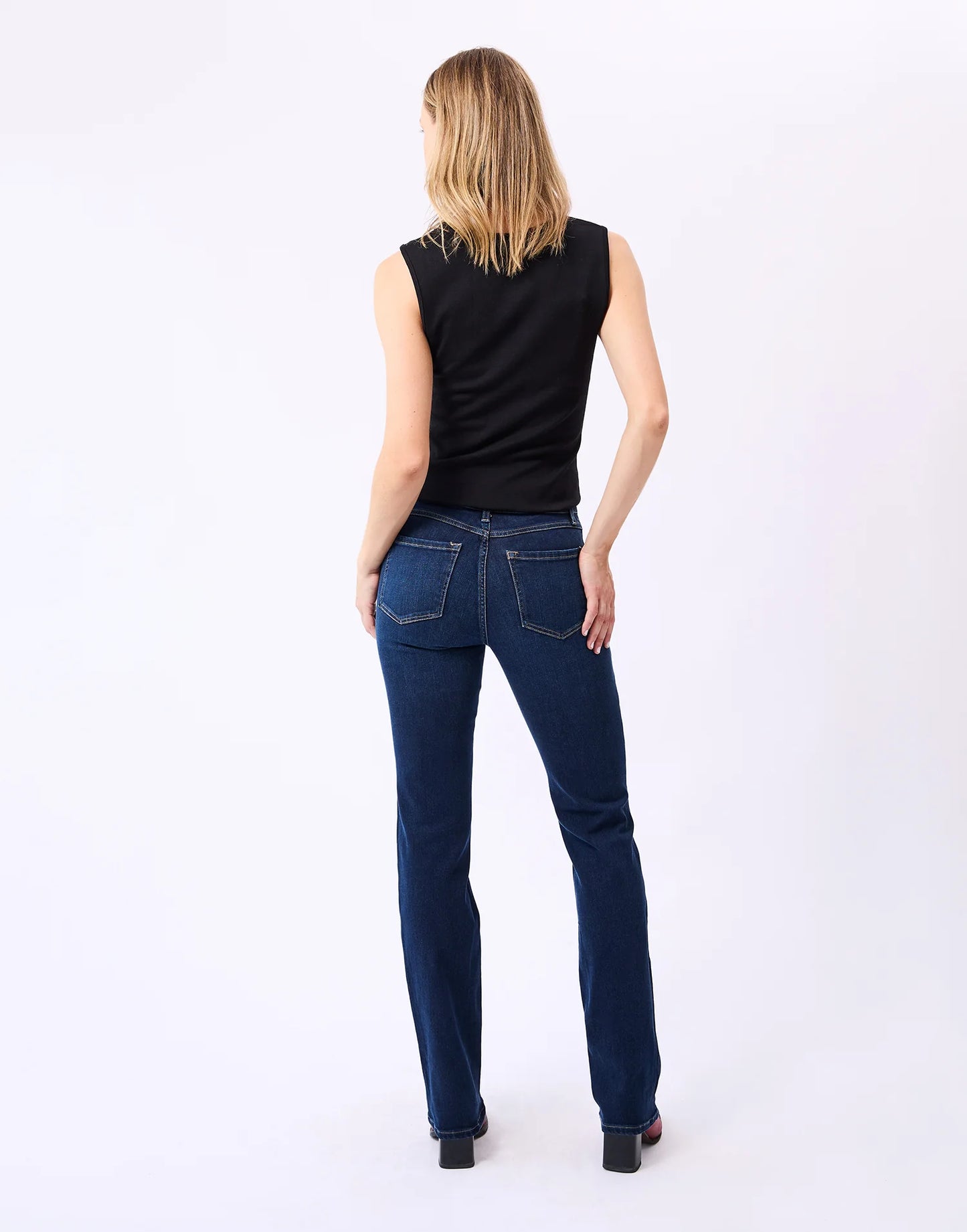 Chloe Classic Rise Straight Jeans - Dark Indie - Yoga Jeans