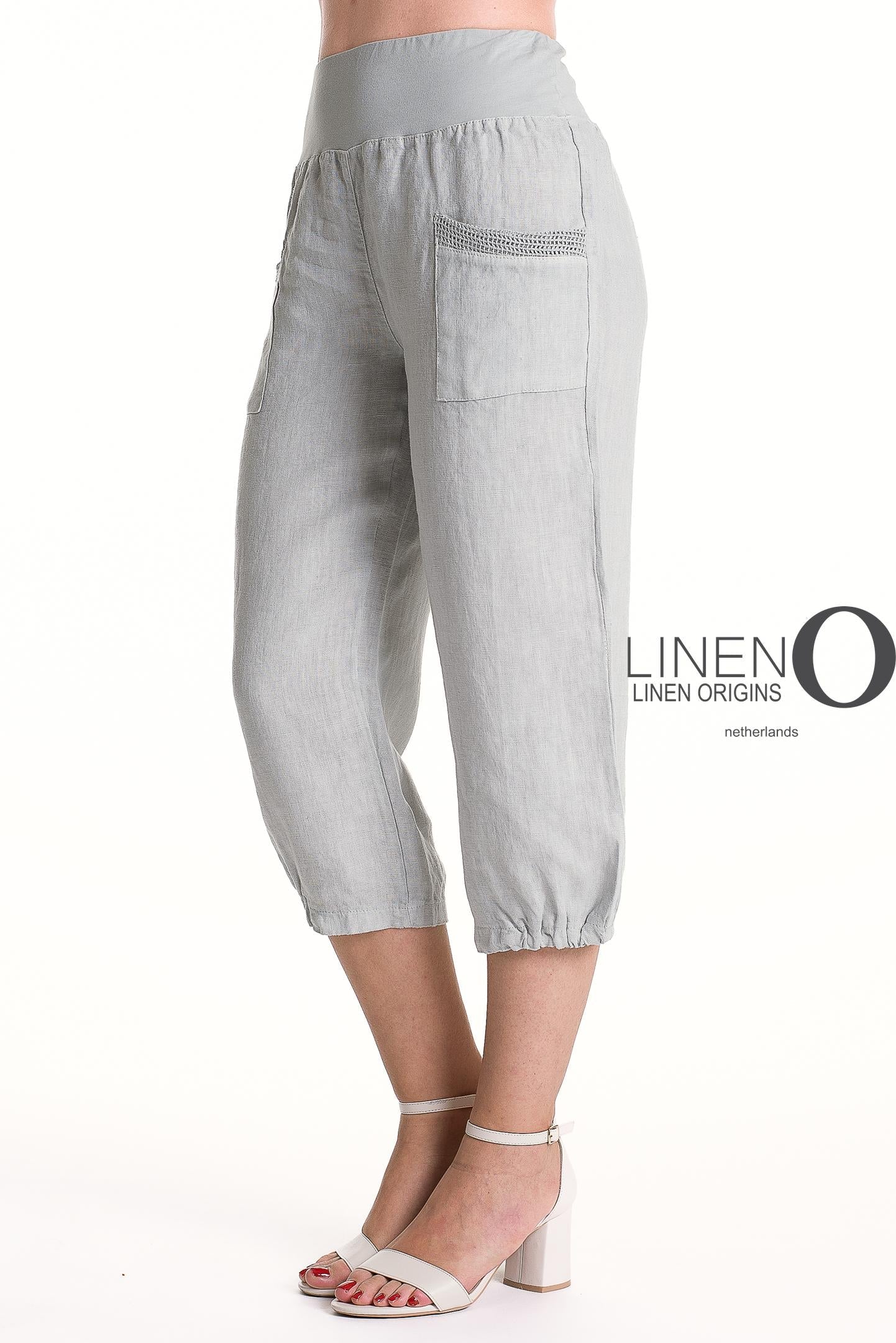 French Linen Capri PT878-152 Grigio Chiaro - LINEN O