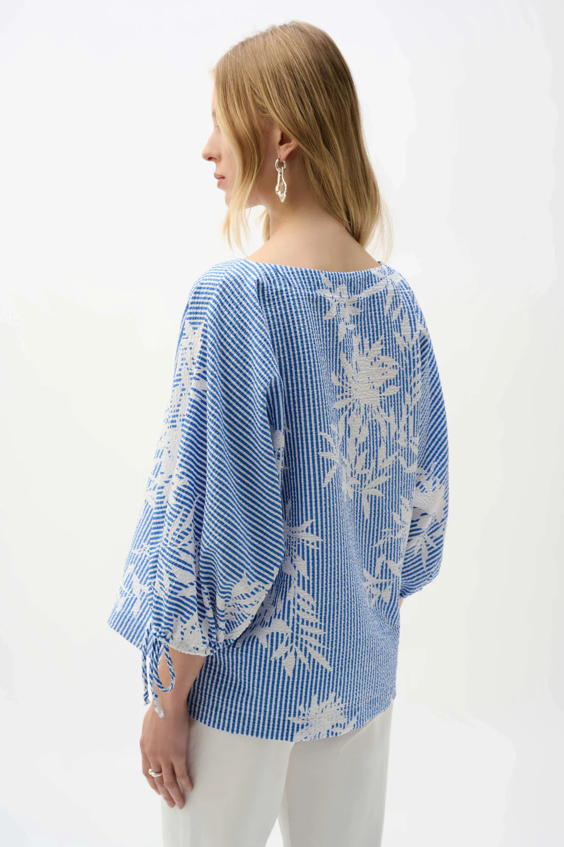Seersucker Blouse 262067 - Joseph Ribkoff