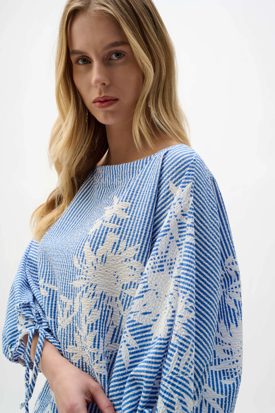 Seersucker Blouse 262067 - Joseph Ribkoff