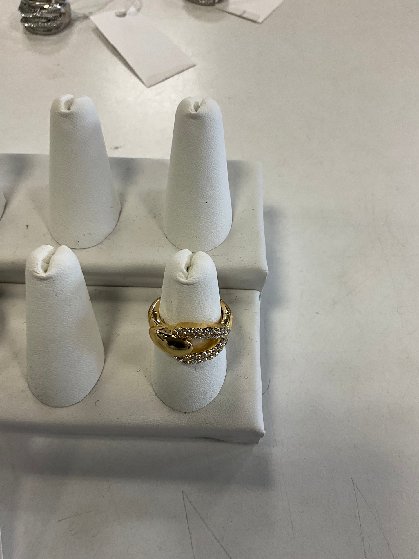 Jenna 78 Gold Stretch Ring - Elise Accessories