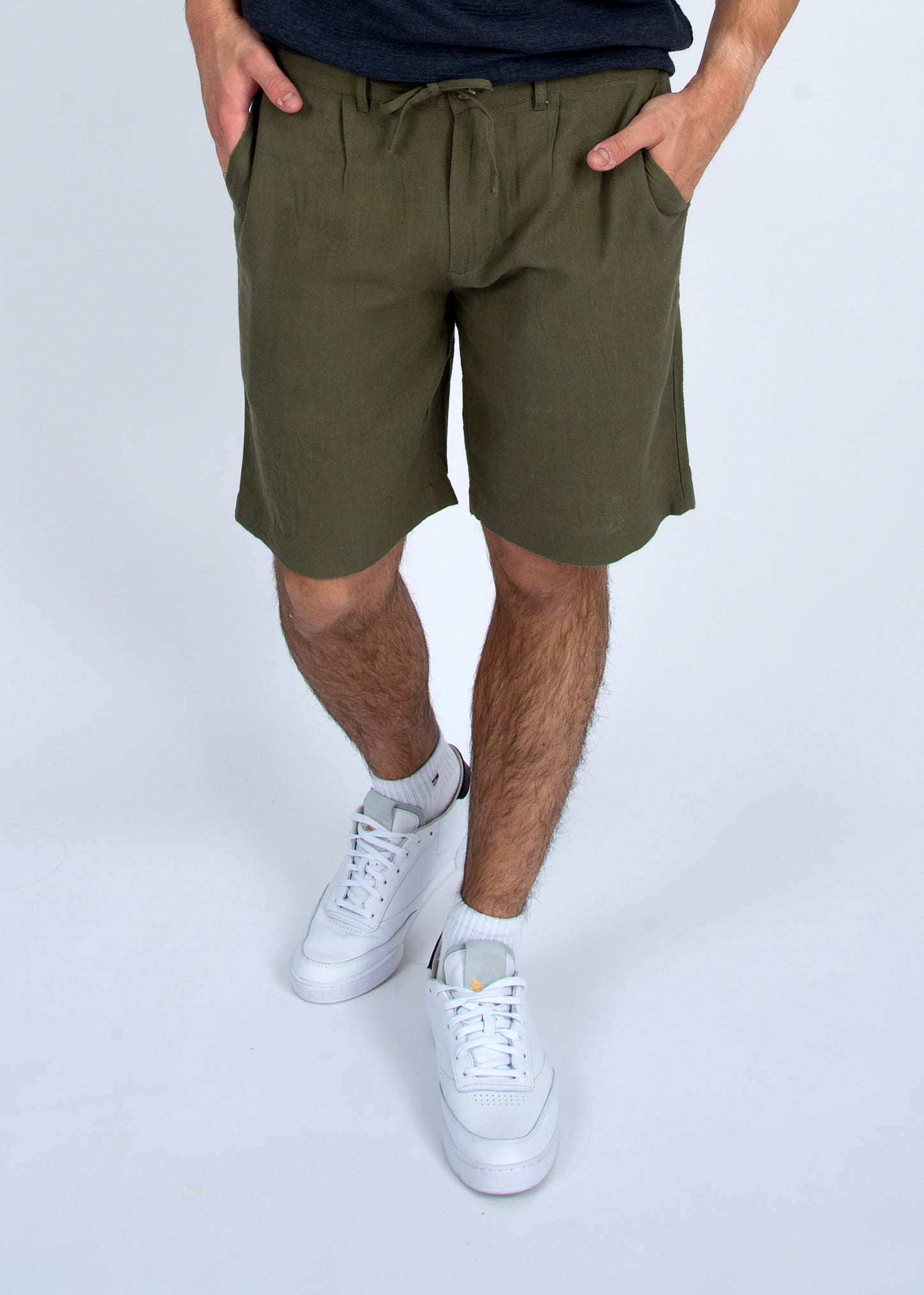 Linen Blend Shorts Vine 41MW507S - HEDGE