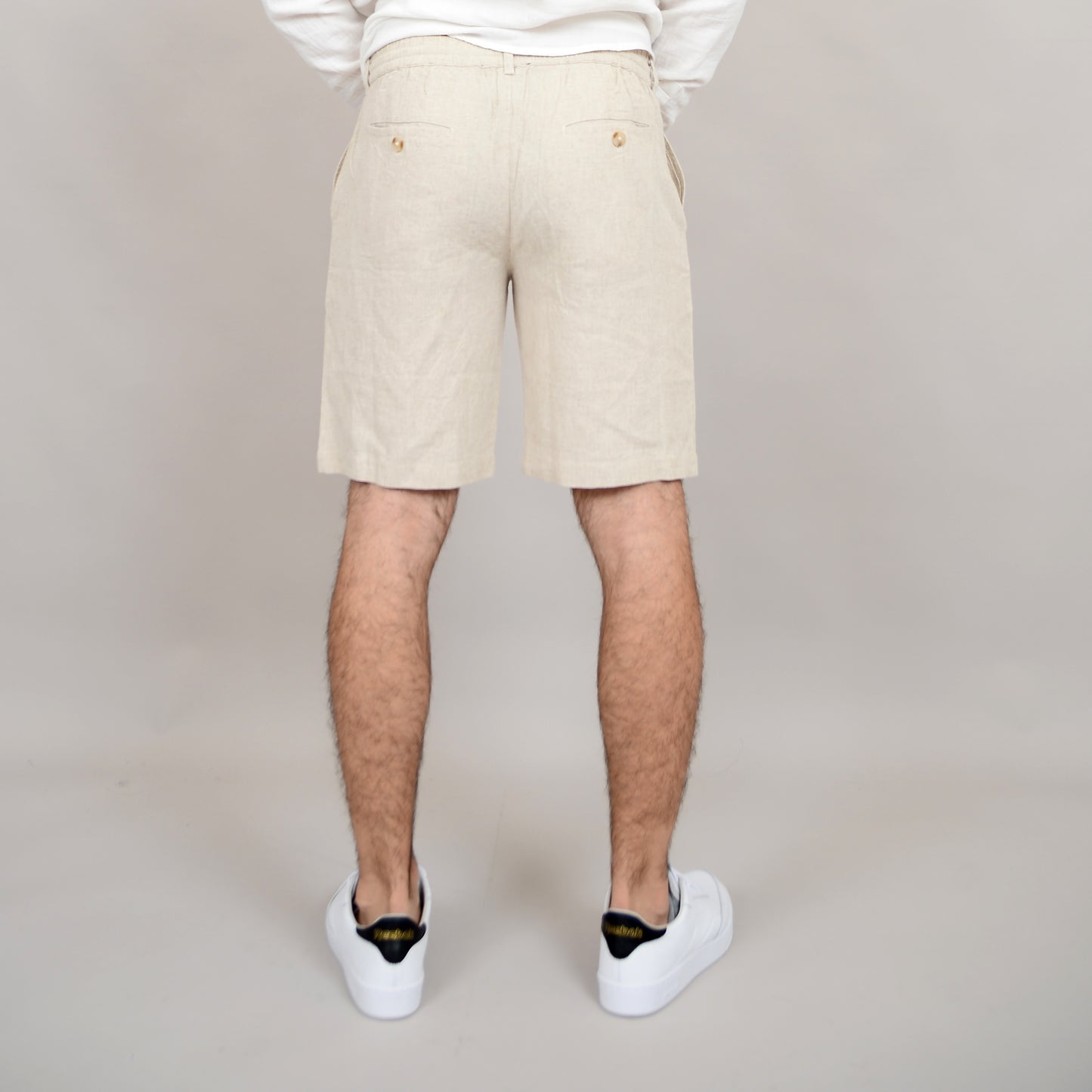 Linen Blend Shorts Natural 41MW507S - HEDGE