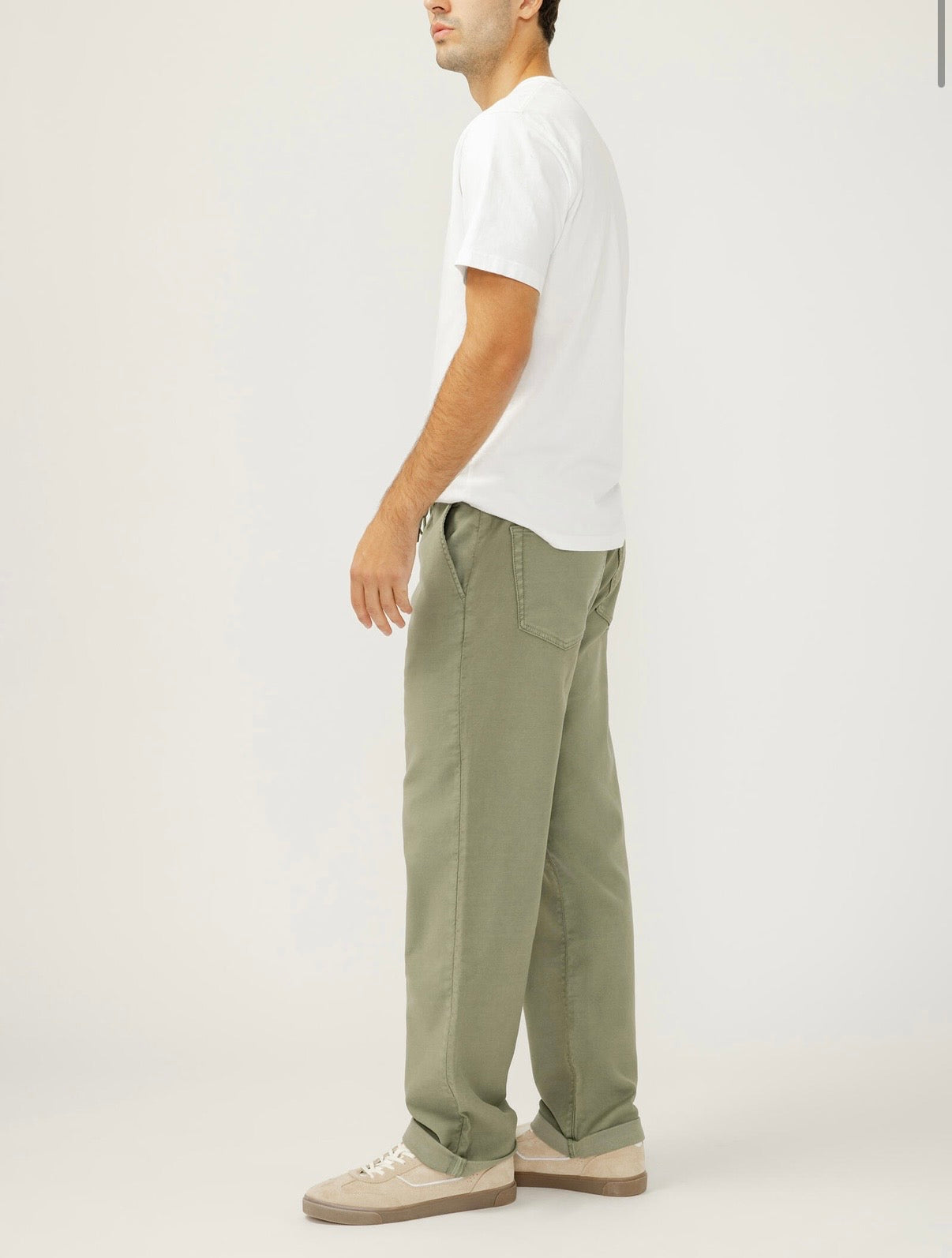 Relaxed Fit Trouser Leg Knit Flex Jeans M43418KTS674- Silver Jeans