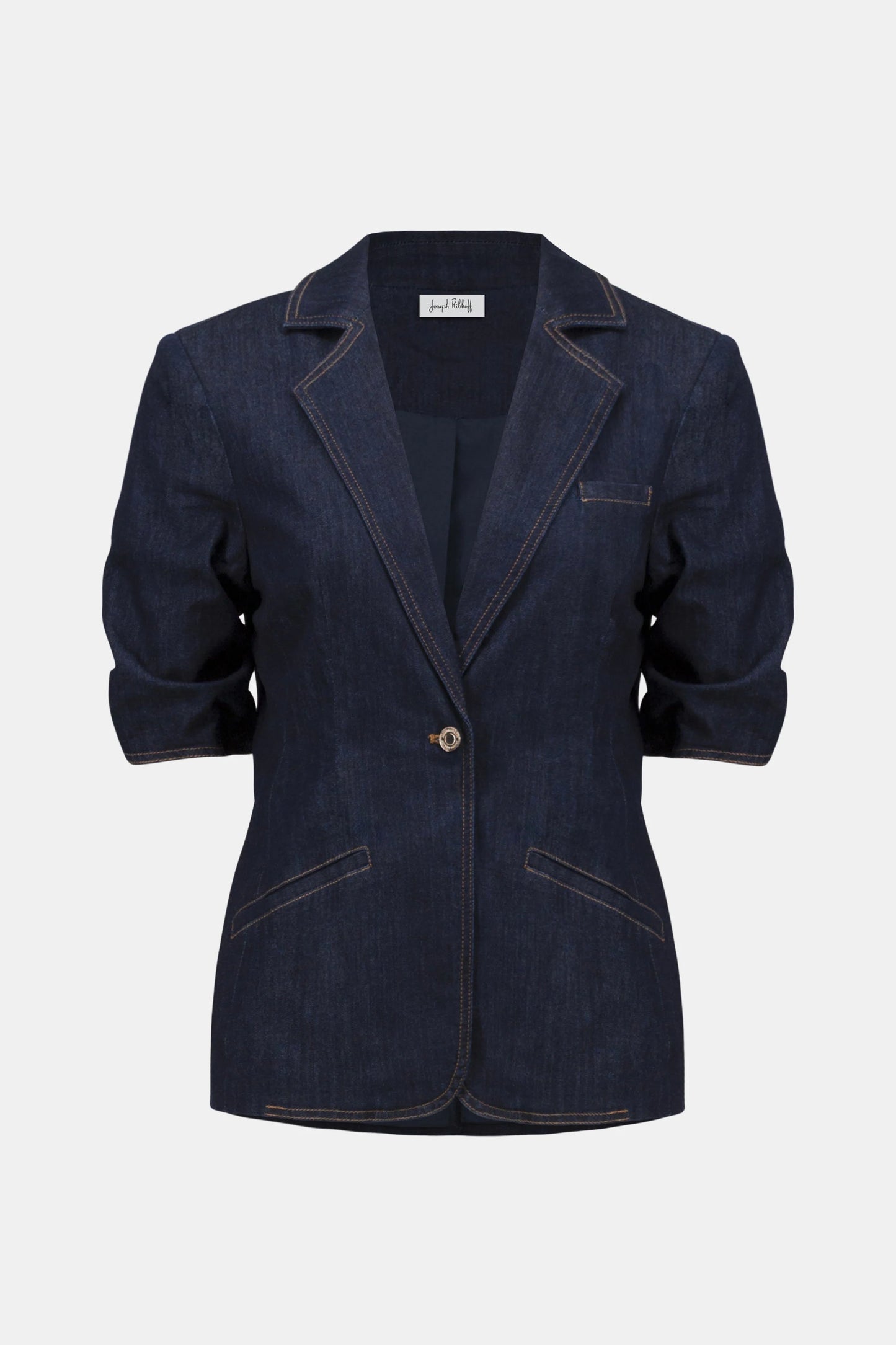 Denim Fitted Blazer 261968 - Joseph Ribkoff