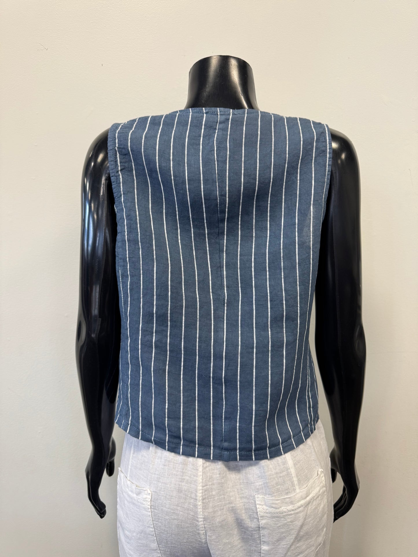 Linen Vest 08003 - Bella Amore