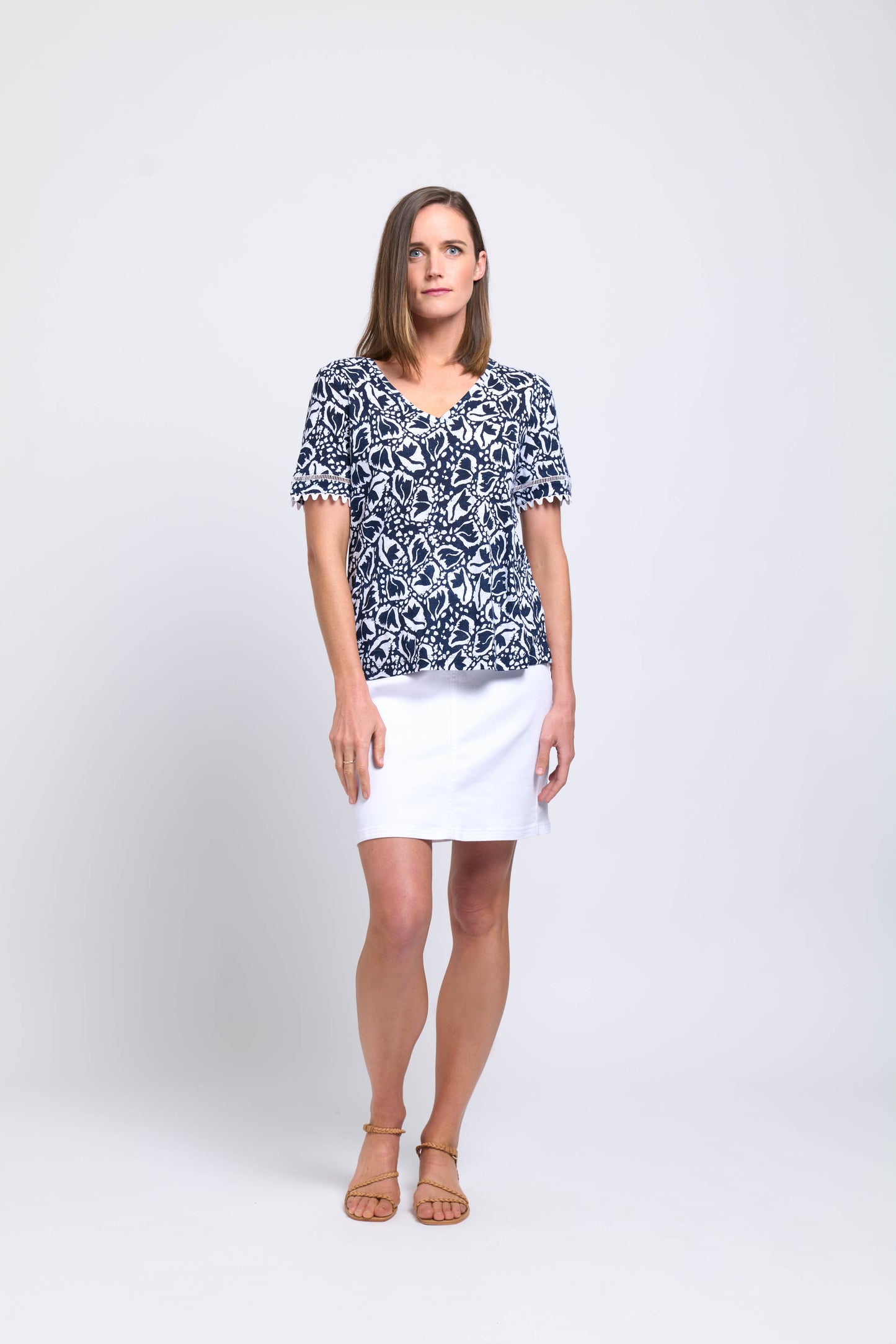 All the Trimmings Linen Top CFO7826 -FOIL