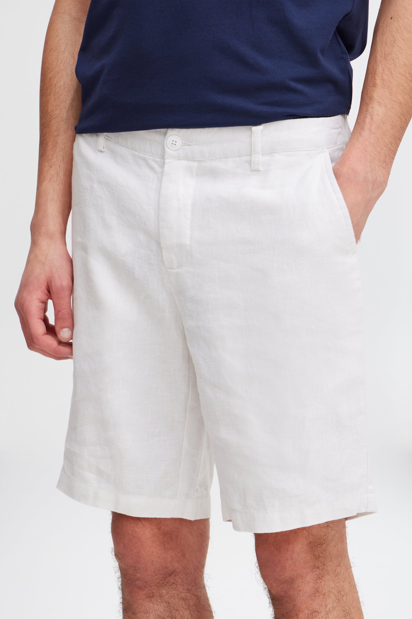 Linen Shorts White 20505166 - CASUAL FRIDAYS