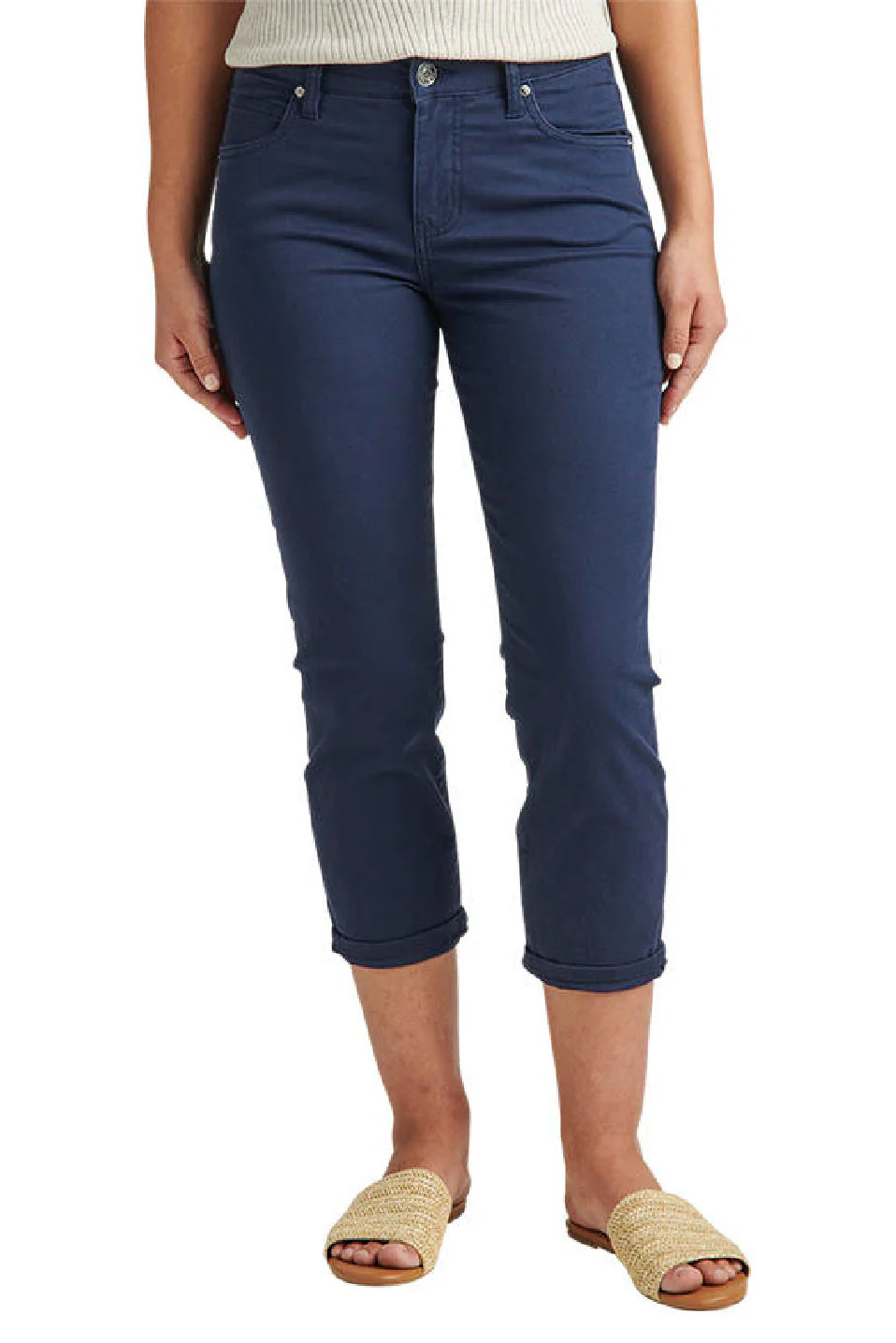 Cecilia Mid Rise Capri Navy- JAG