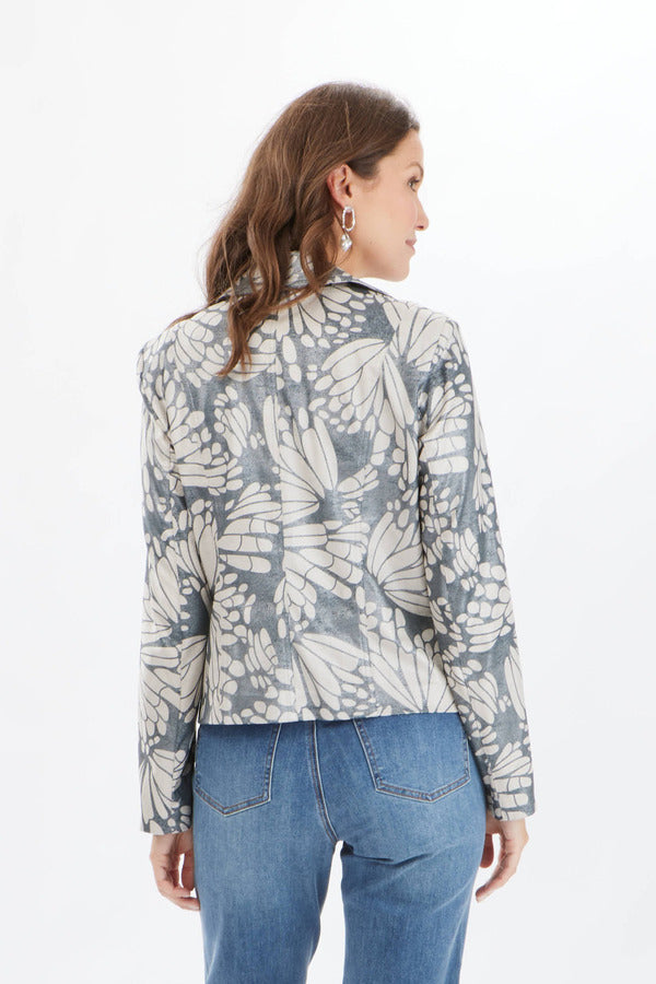 Printed Moto Jacket Style 231911 - Joseph Ribkoff