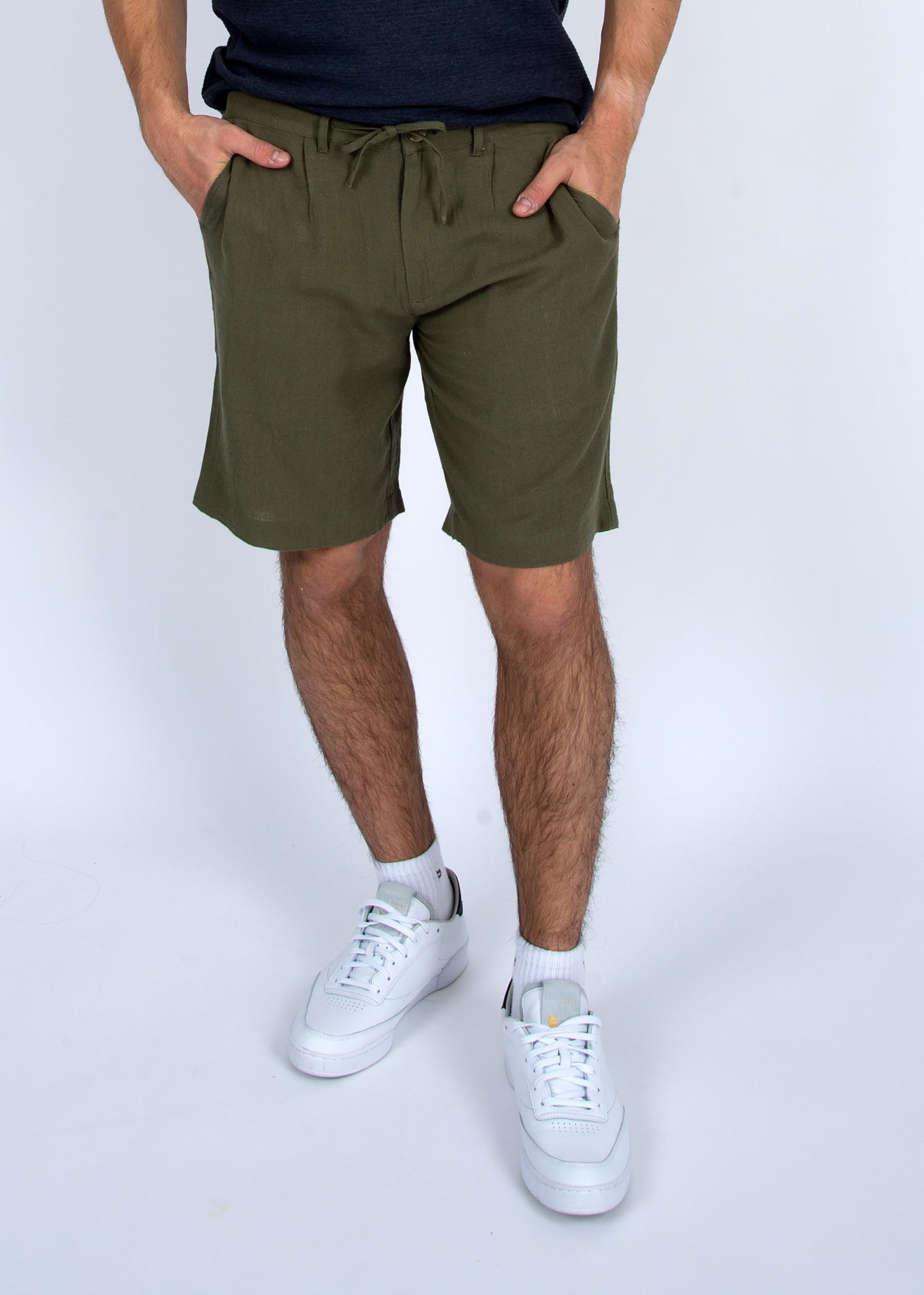 Linen Blend Shorts Vine 41MW507S - HEDGE
