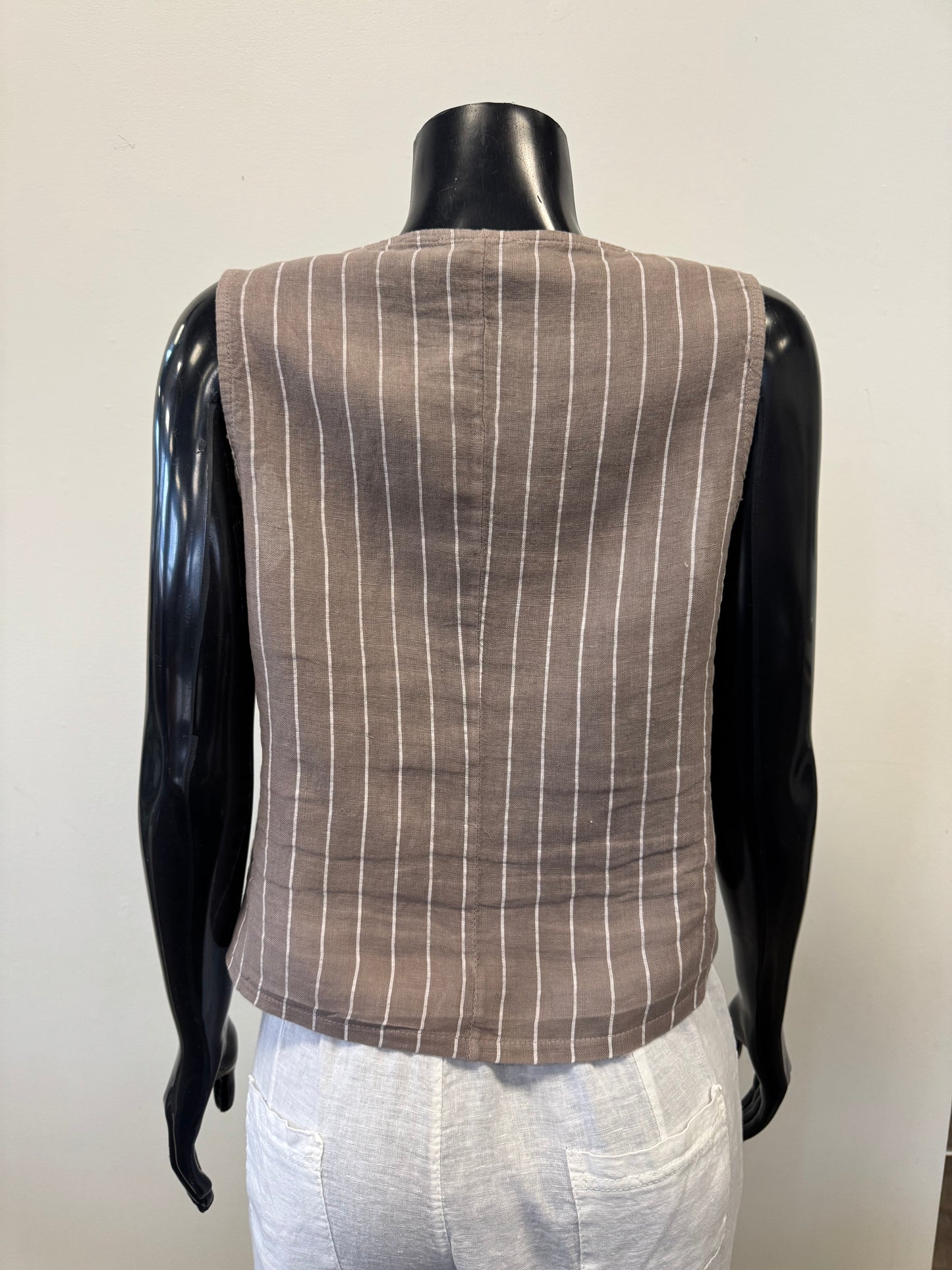 Linen Vest 08003 - Bella Amore