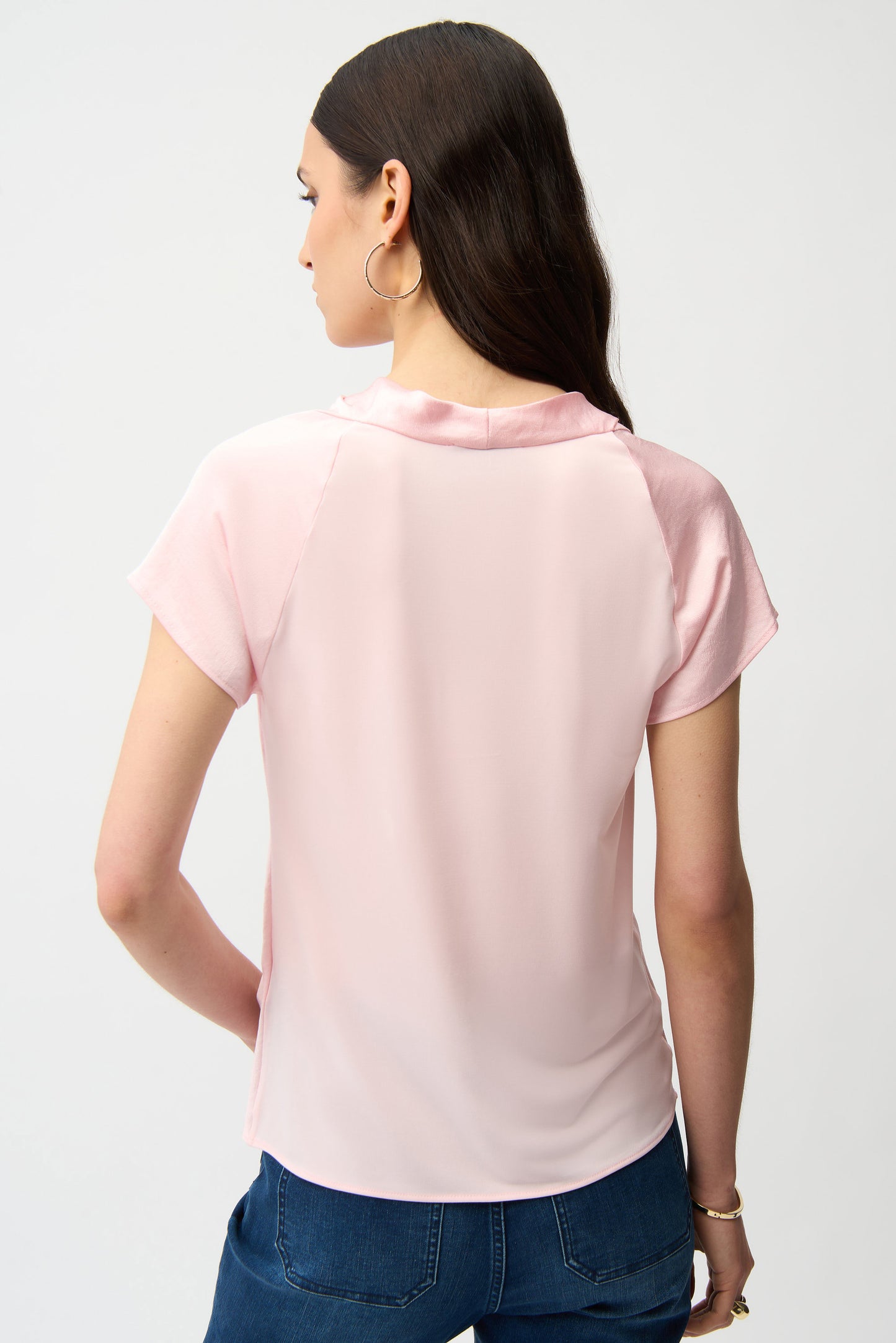 Recycled Satin Top With Cowl Neckline 261195 - Joseph Ribkoff