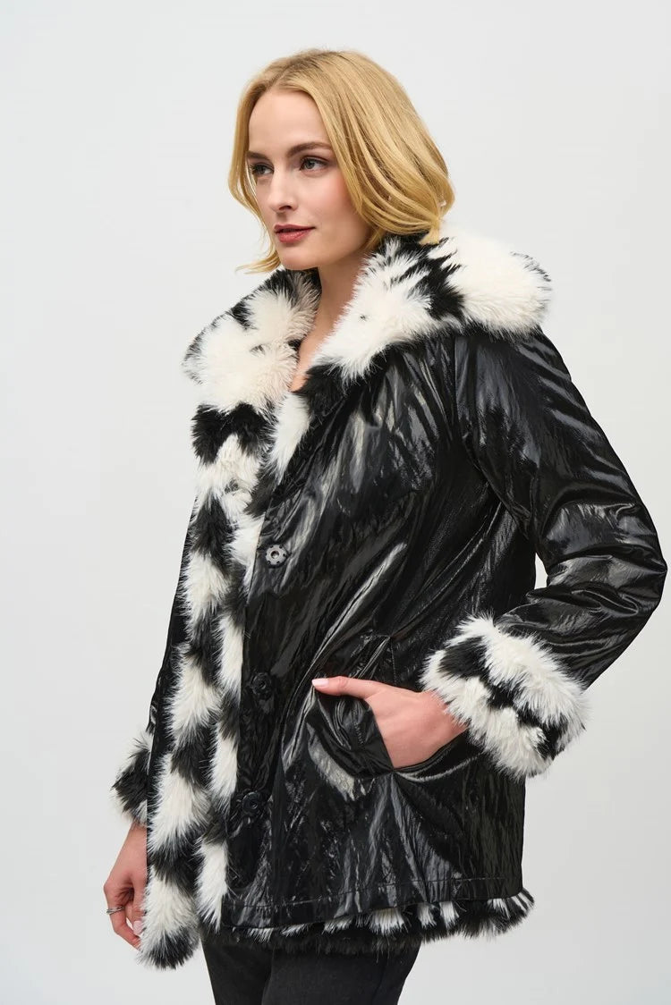 Reversible Faux Fur Coat 244900 Joseph Ribkoff