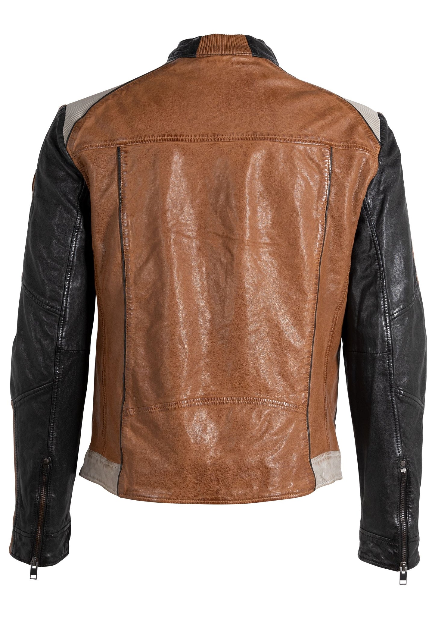 Myron RF Leather Jacket, Cognac