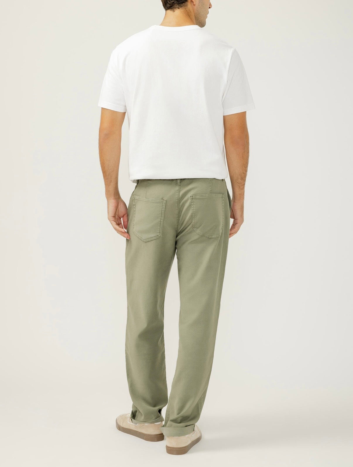 Relaxed Fit Trouser Leg Knit Flex Jeans M43418KTS674- Silver Jeans