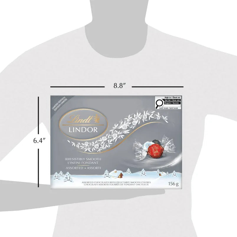 Lindt LINDOR Assorted Chocolate Truffles Box, 156g