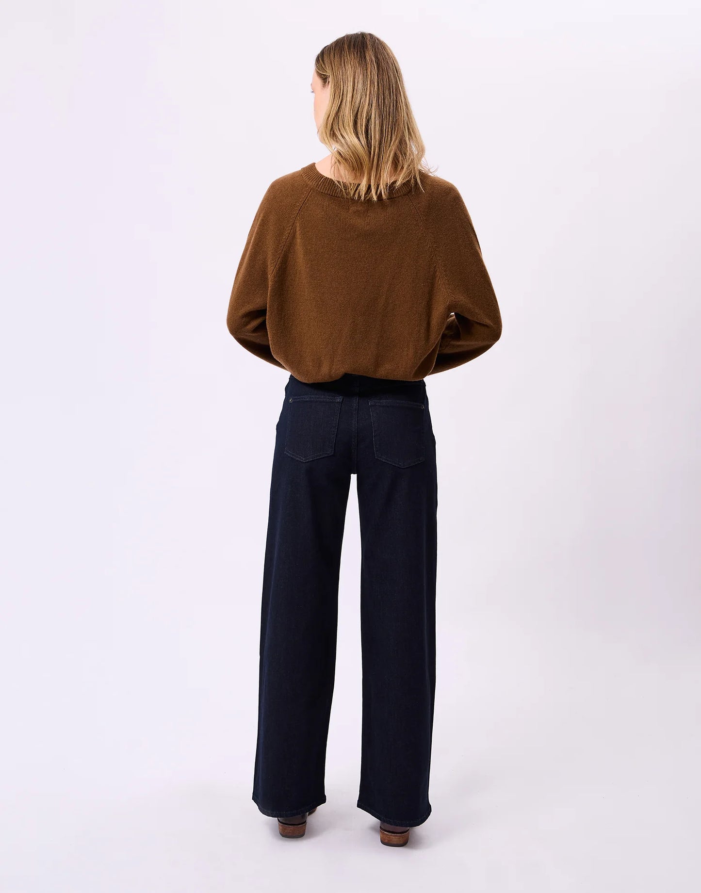 Lily Wide Leg Jeans - Abel Navy - Yoga Jeans