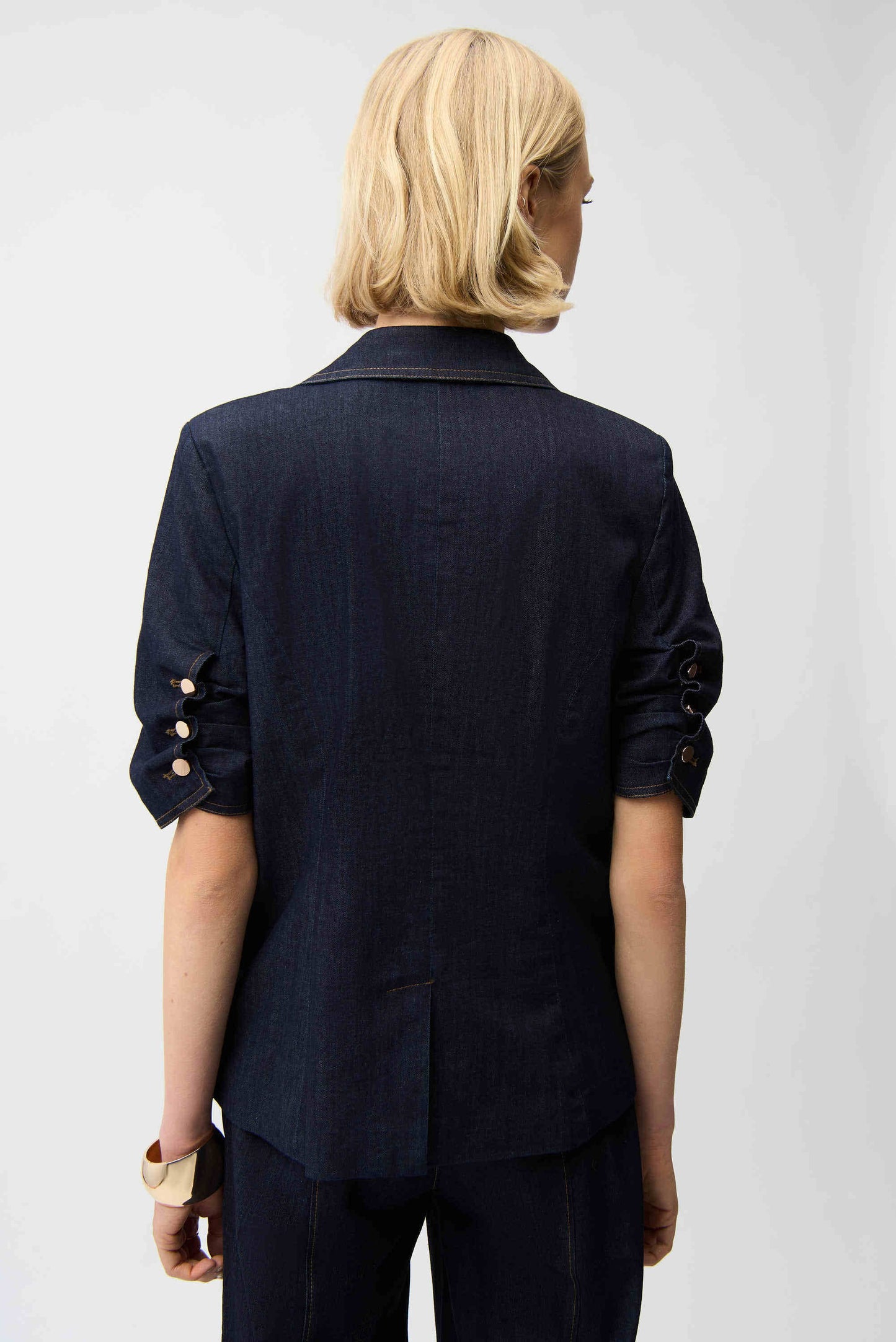 Denim Fitted Blazer 261968 - Joseph Ribkoff