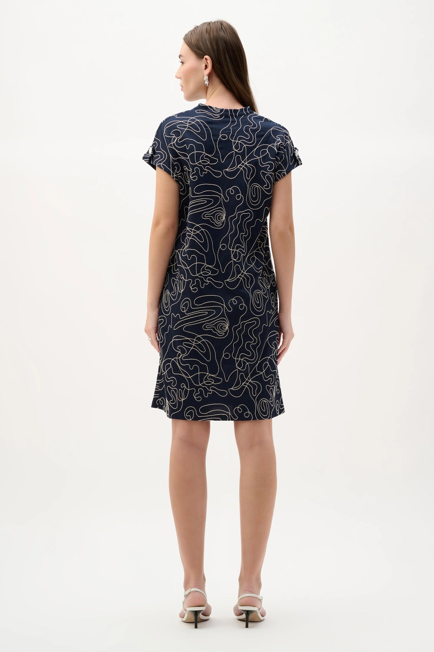 Novelty Abstract Print Trapeze Dress 262170 - Joseph Ribkoff