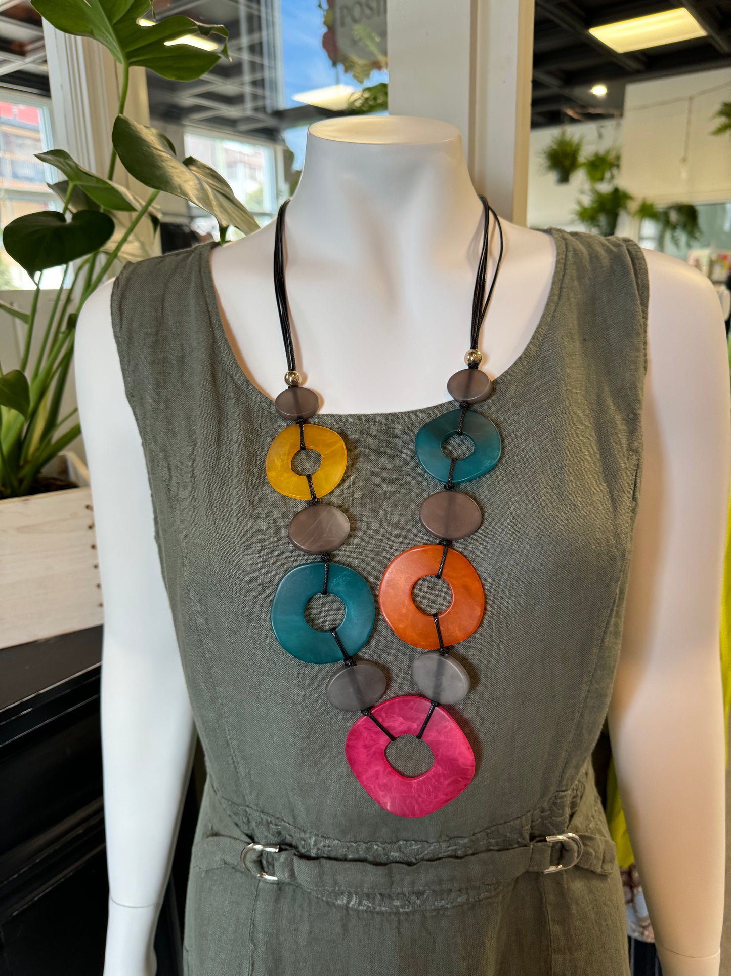 Rainbow Loops Necklace and Earrings