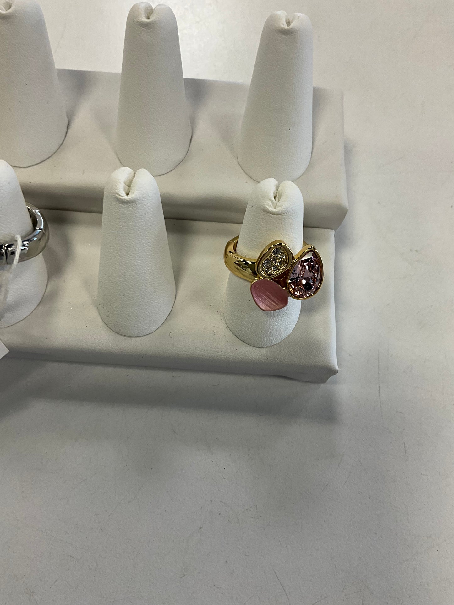 Jenna 85 Pink CZ Stretch Ring - Elise Accessories