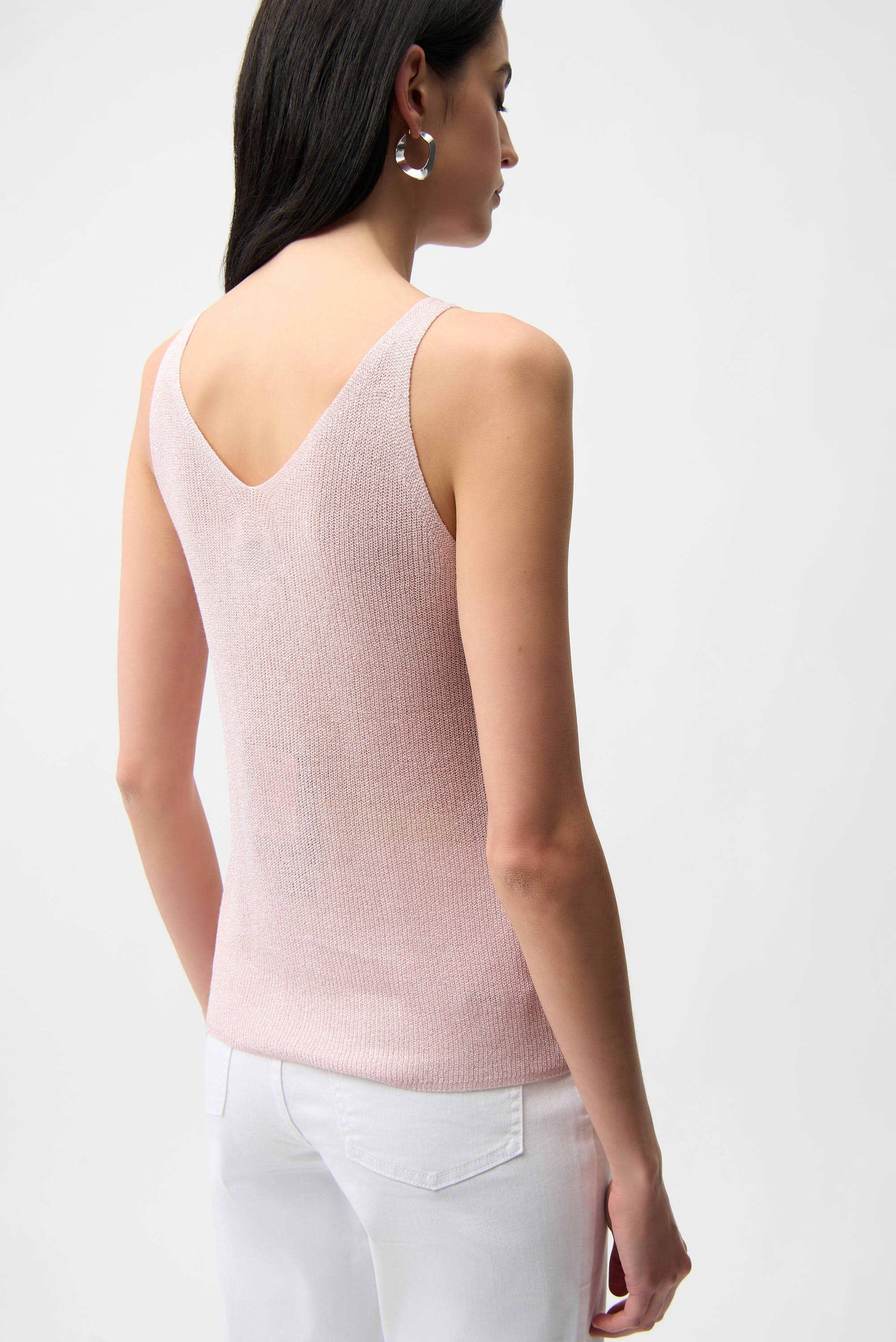 Metallic Knitted Camisole with Rhinestones 252915S26 - Joseph Ribkoff