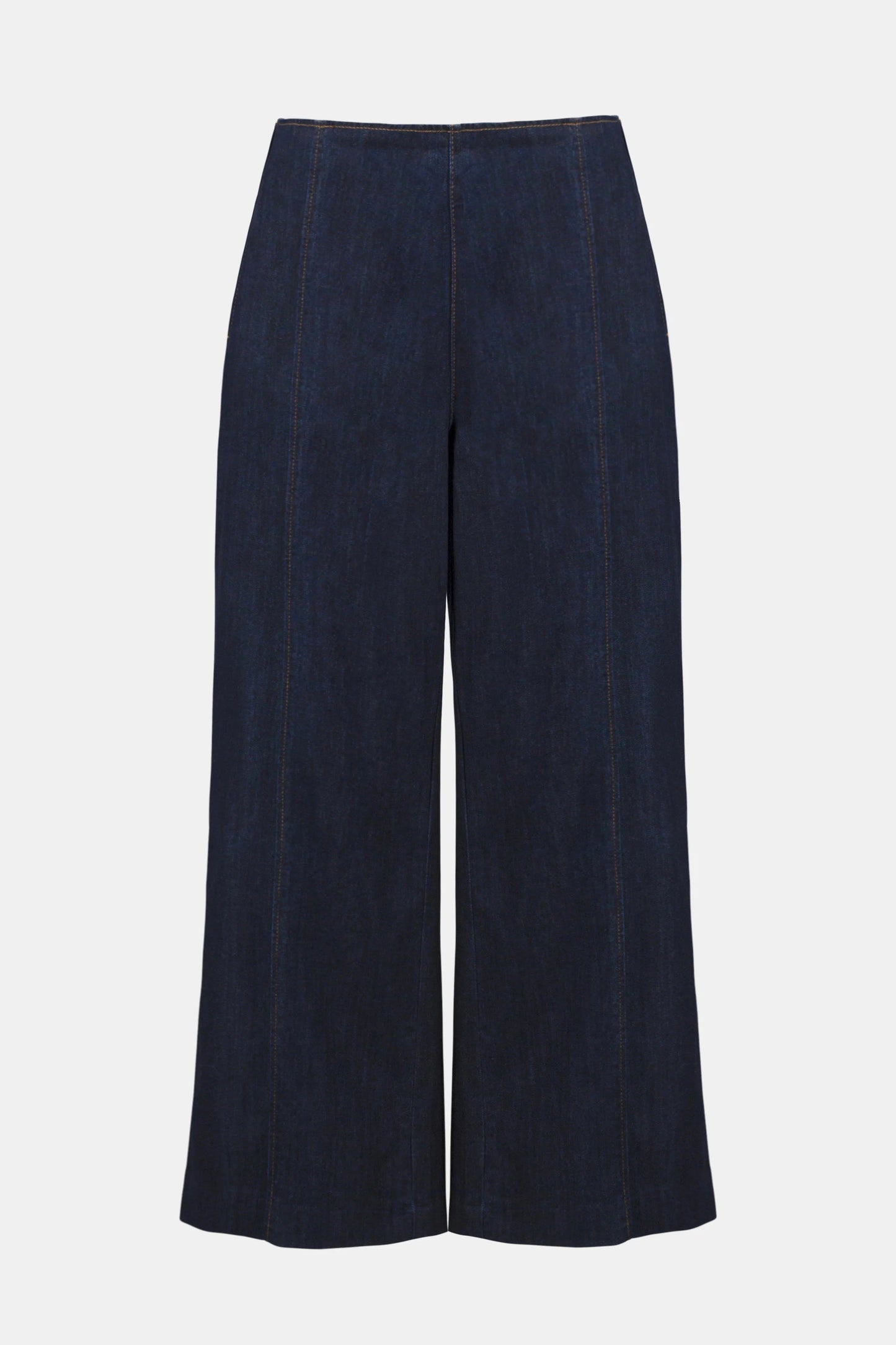 Culotte Jeans With Exposed Side Zipper 261955 - Joseph Ribkoff