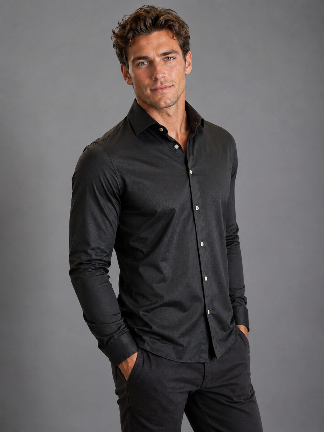 Paul Miranda Cotton Shirt Black
