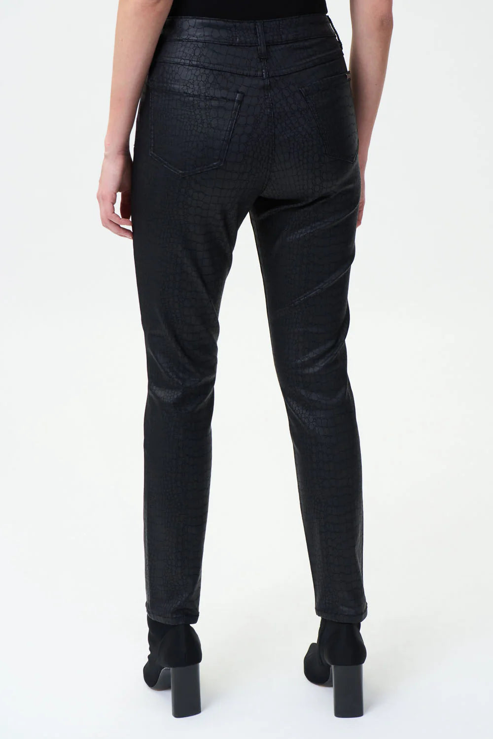 Black Croc Print Pants Style 224943