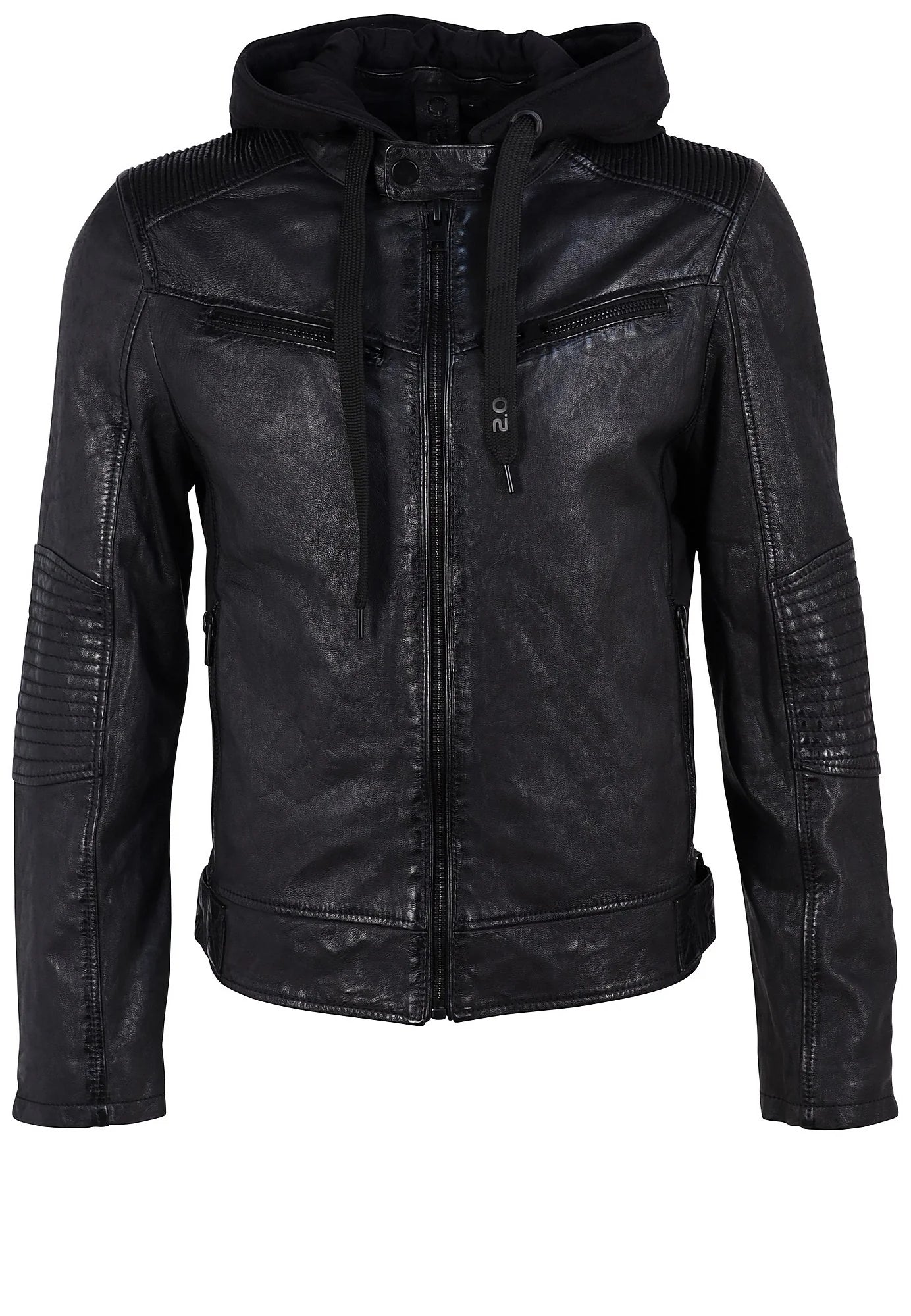 Kayto RF Leather Jacket, Black