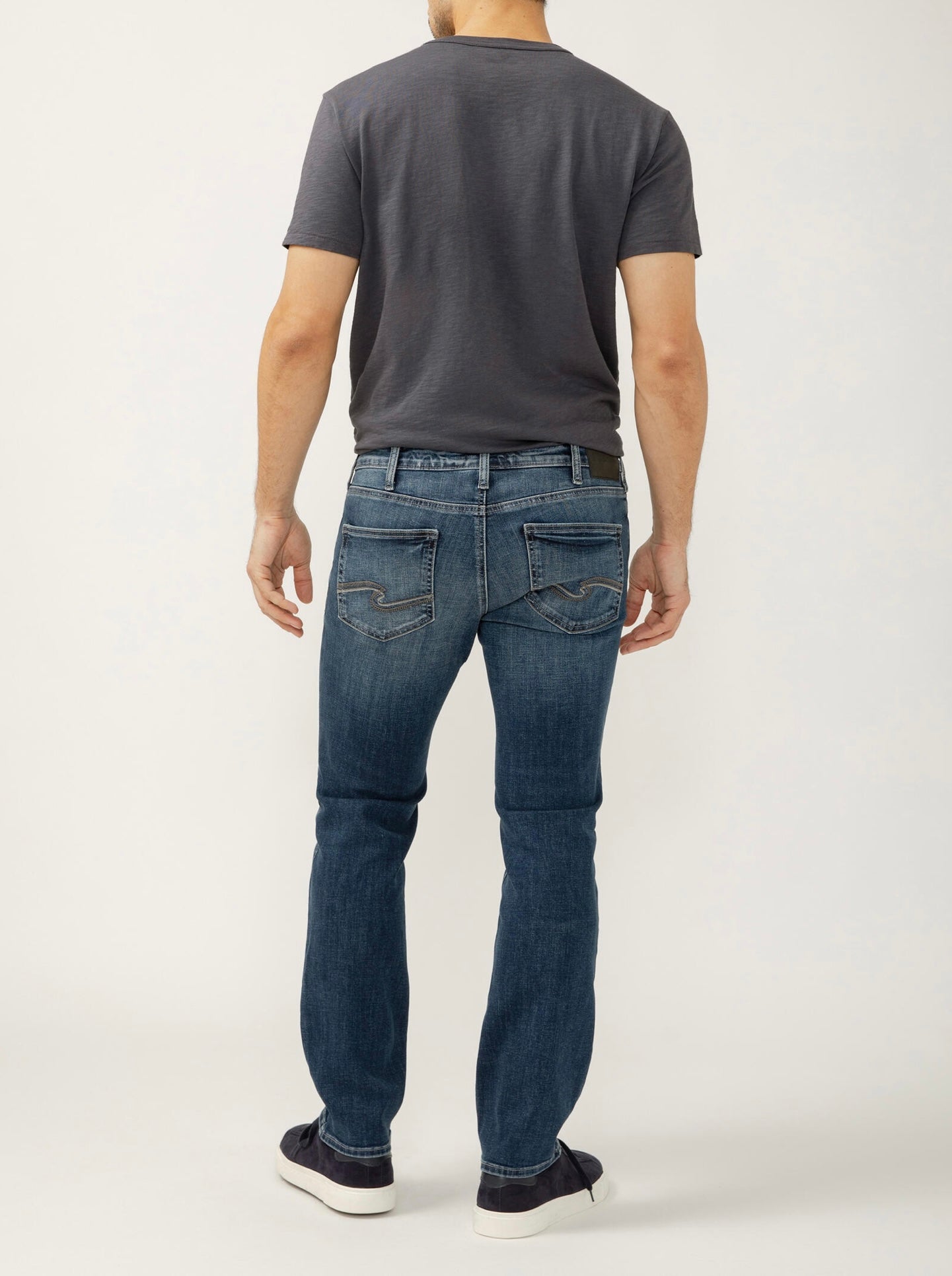 Allan Slim Fit Slim Straight Leg Jeans M12401SDK361 - Silver Jeans Co.