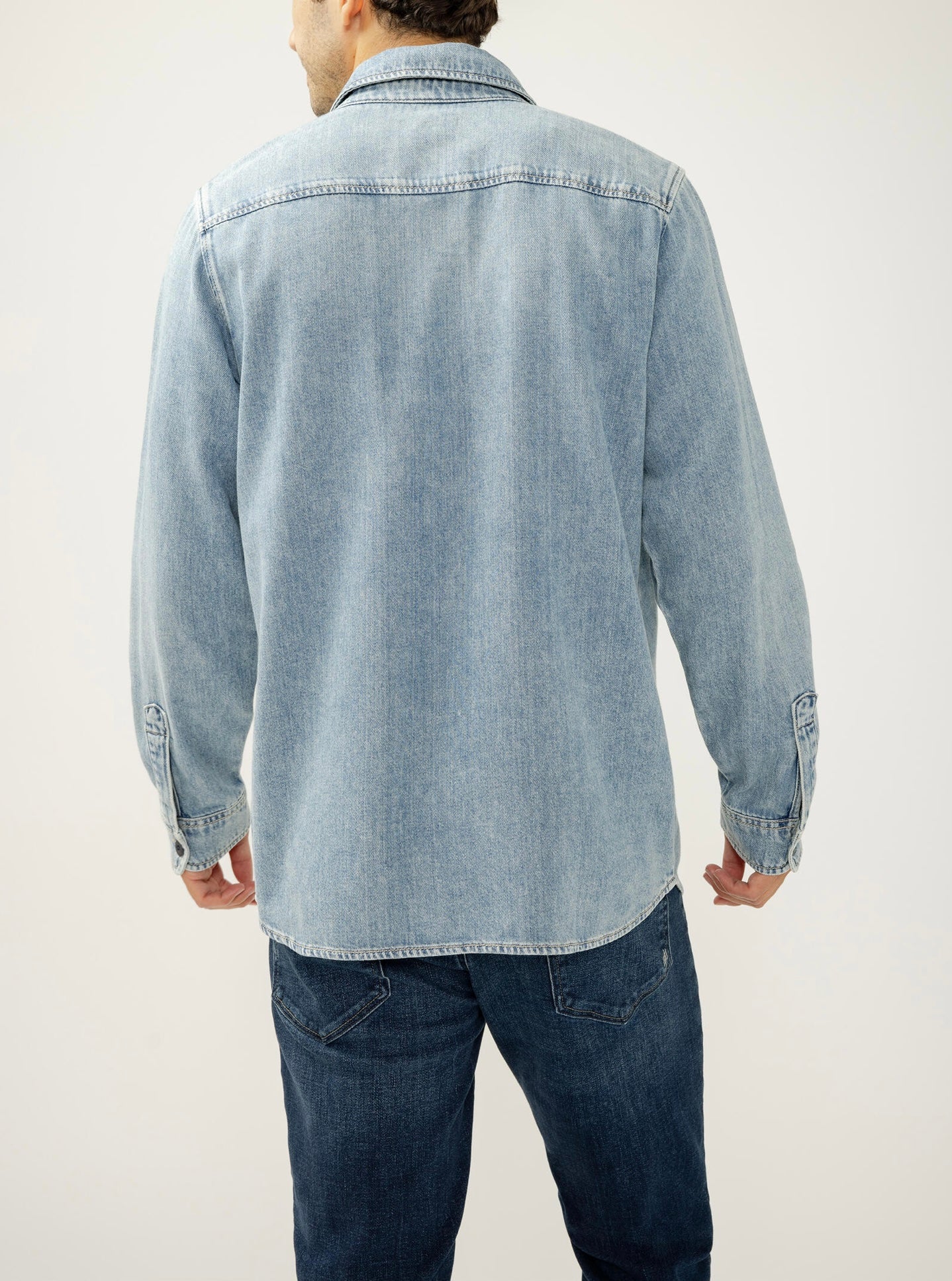 Denim Button-Up Shirt MJ0035LCL275 - SilverJeans Co.