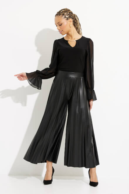 Wide Leg Culotte Pants Style 233109 - BLACK Joseph Ribkoff