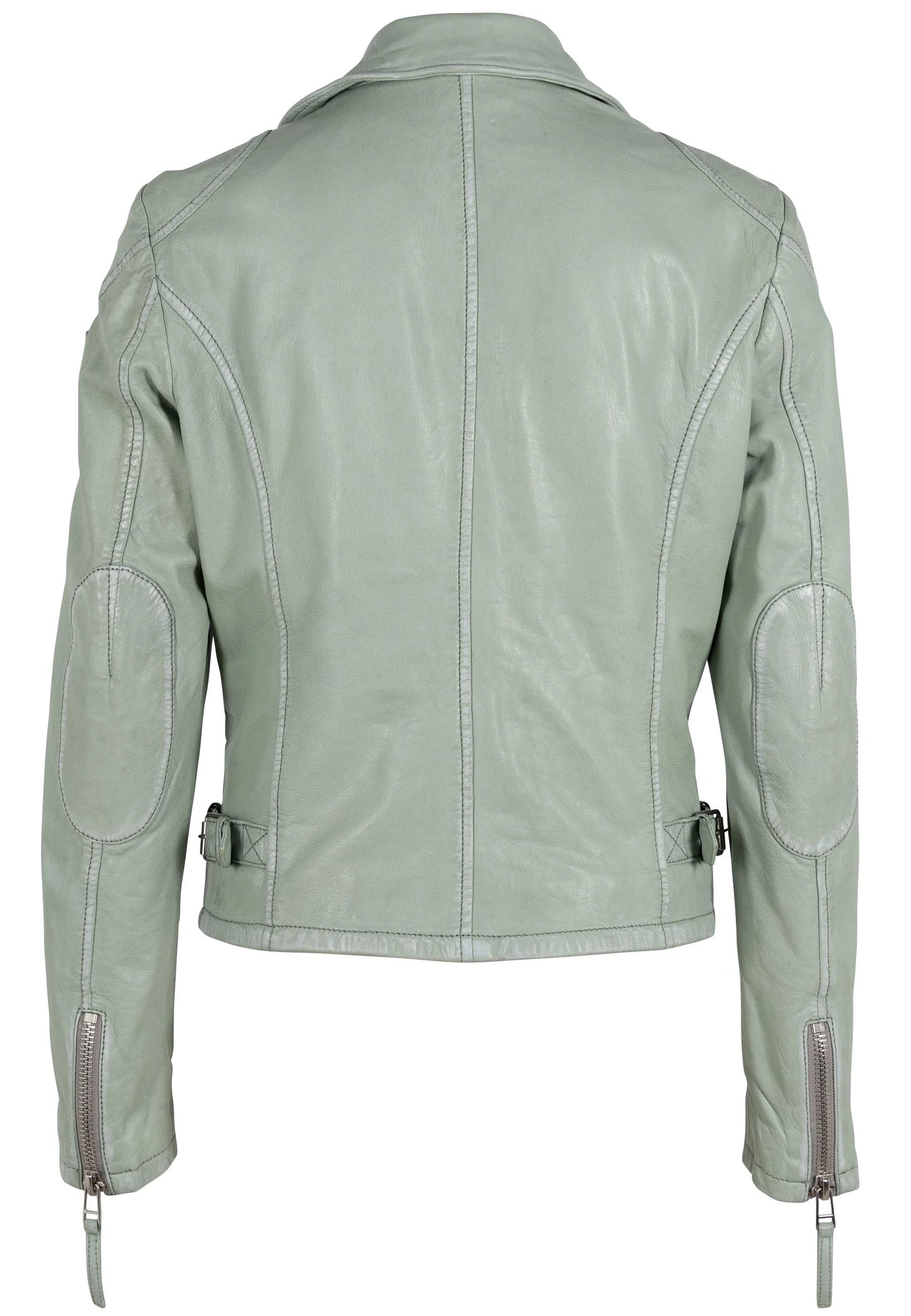 Sofia RF Leather Jacket, Frosty Green - Mauritius Leather