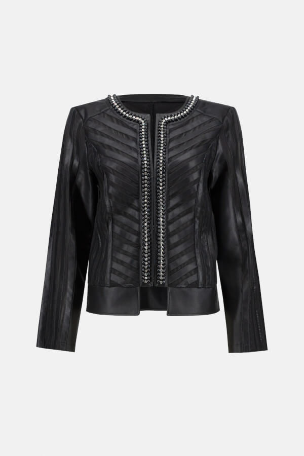 Studded Collarless Jacket 233969 - Joseph Ribkoff