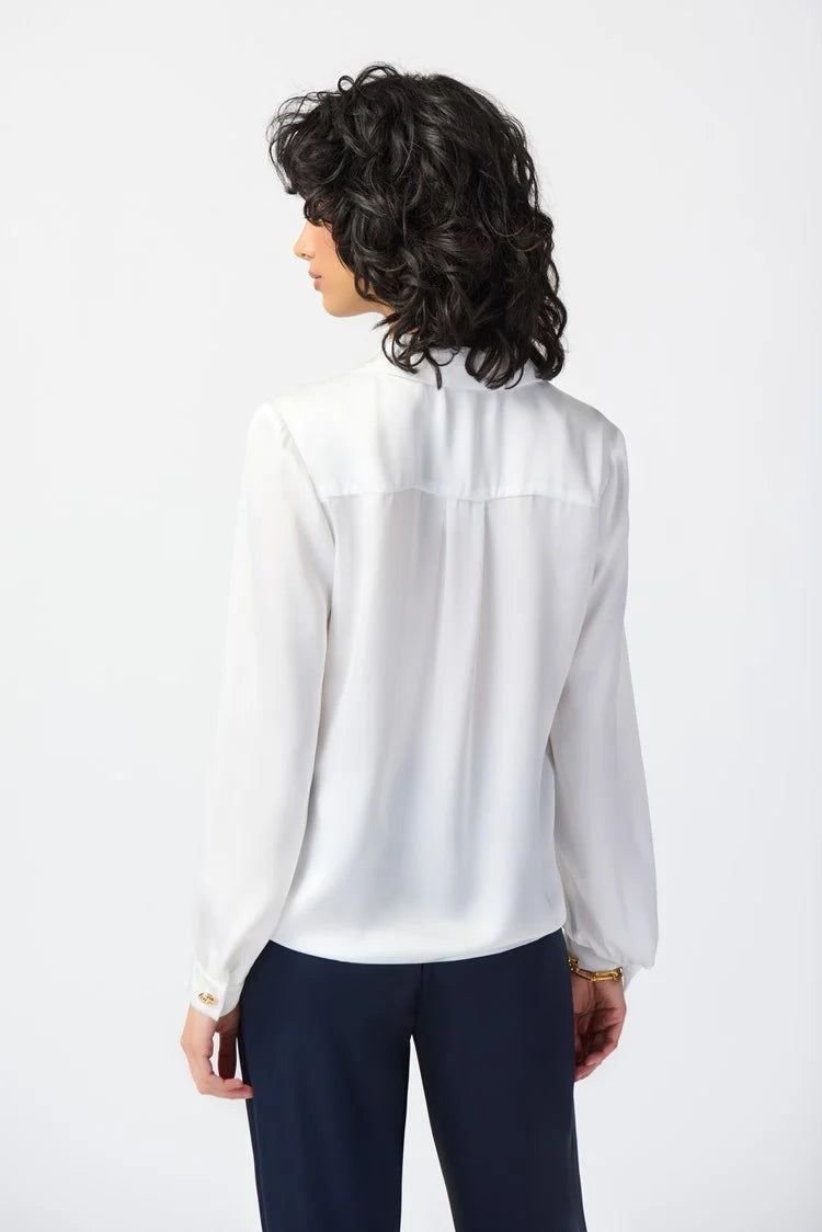 Puff Sleeve Satin Top 241214 - Joseph Ribkoff