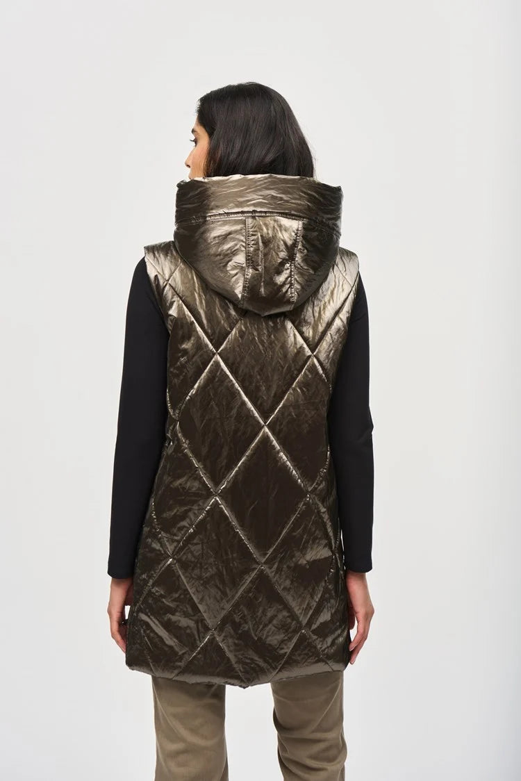 Quilted Hooded Puffer Vest